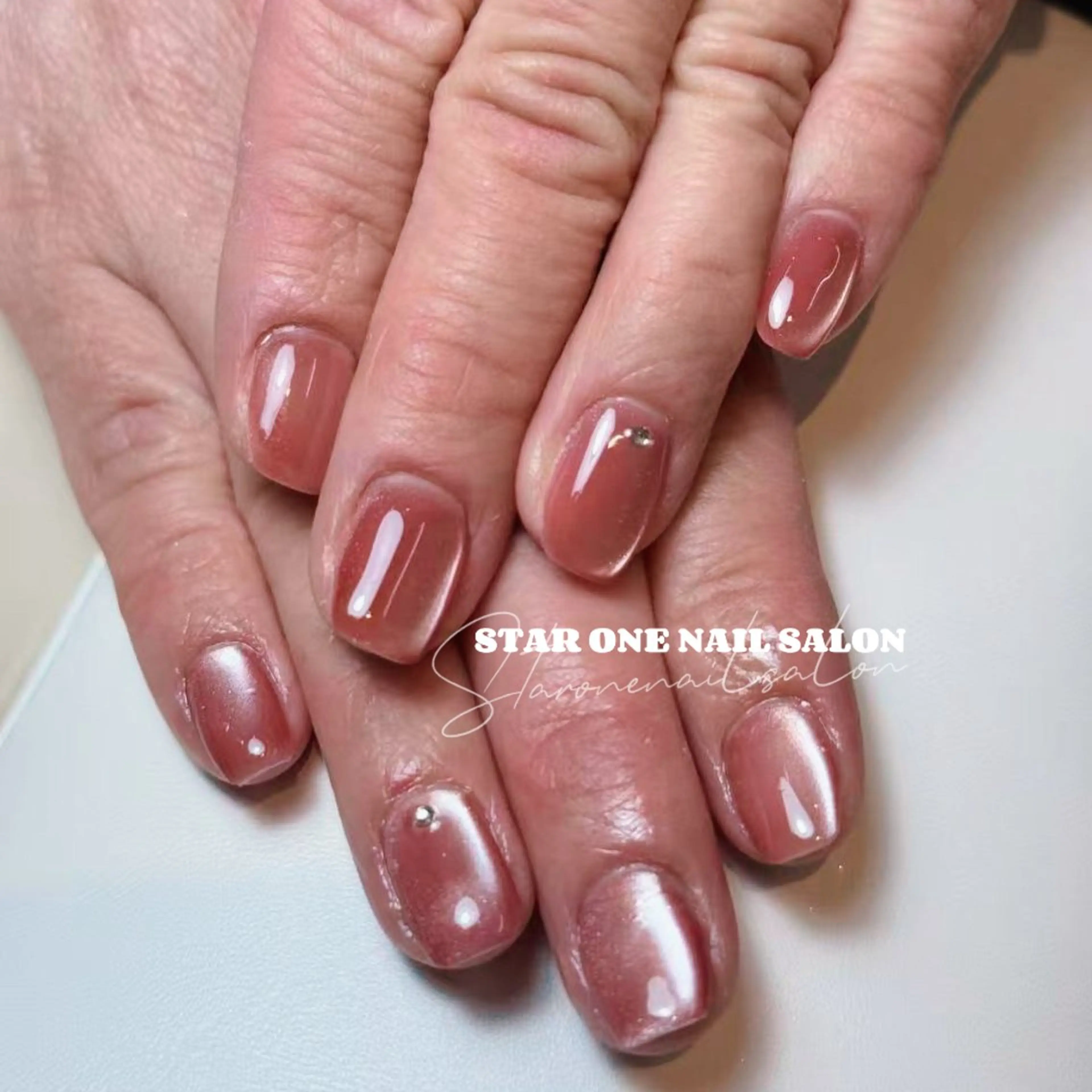 ネイル キラキラネイル マグネットネイル ハンドネイル 星 あみのネイルデザイン