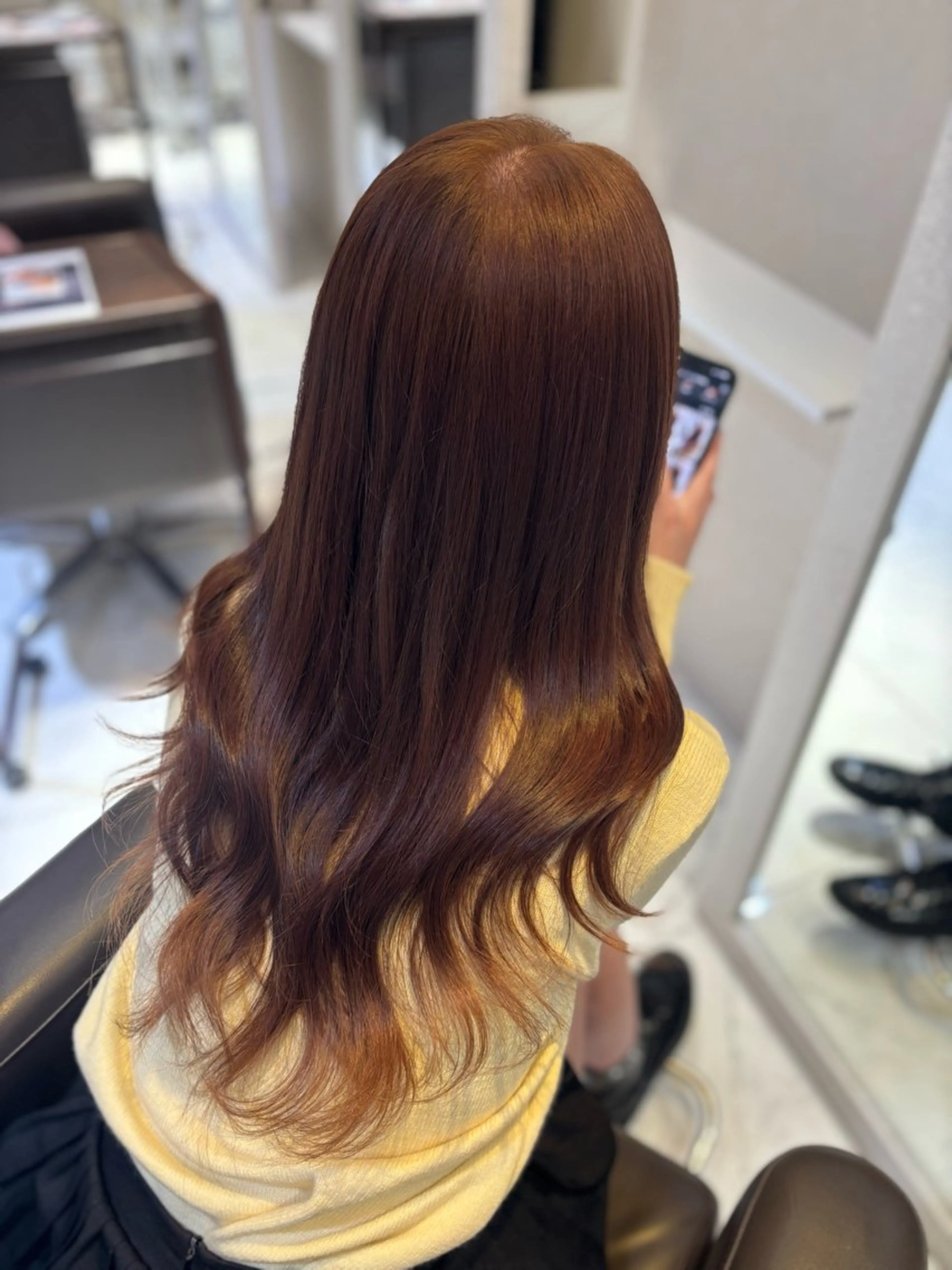 セミロング ヘアカラー Lee四ツ橋 maayaのヘアスタイル