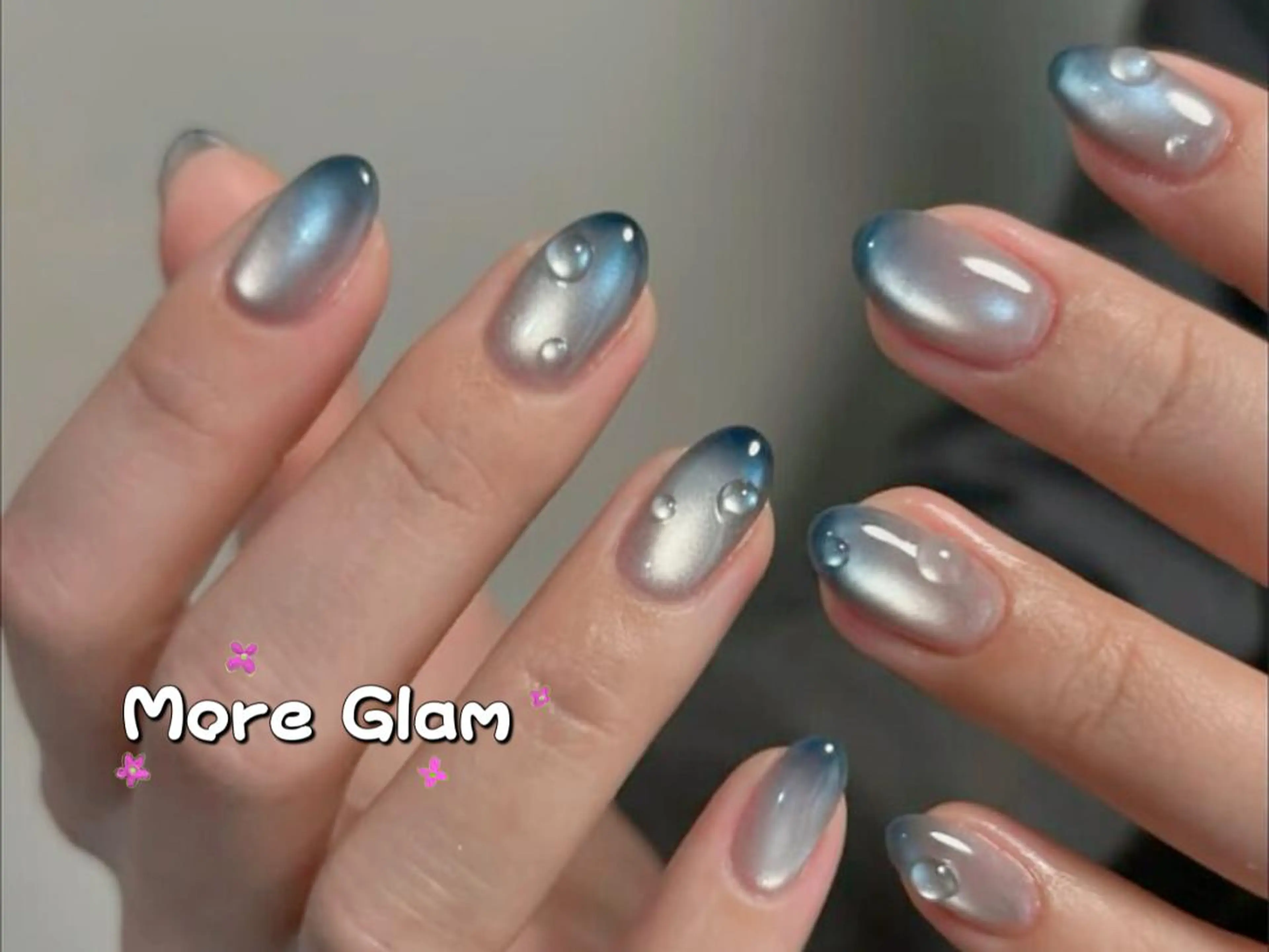 ネイル 長さ出し フットネイル フレンチネイル ジェルネイル ガラスフレンチ MoreGlam ネイルのネイルデザイン