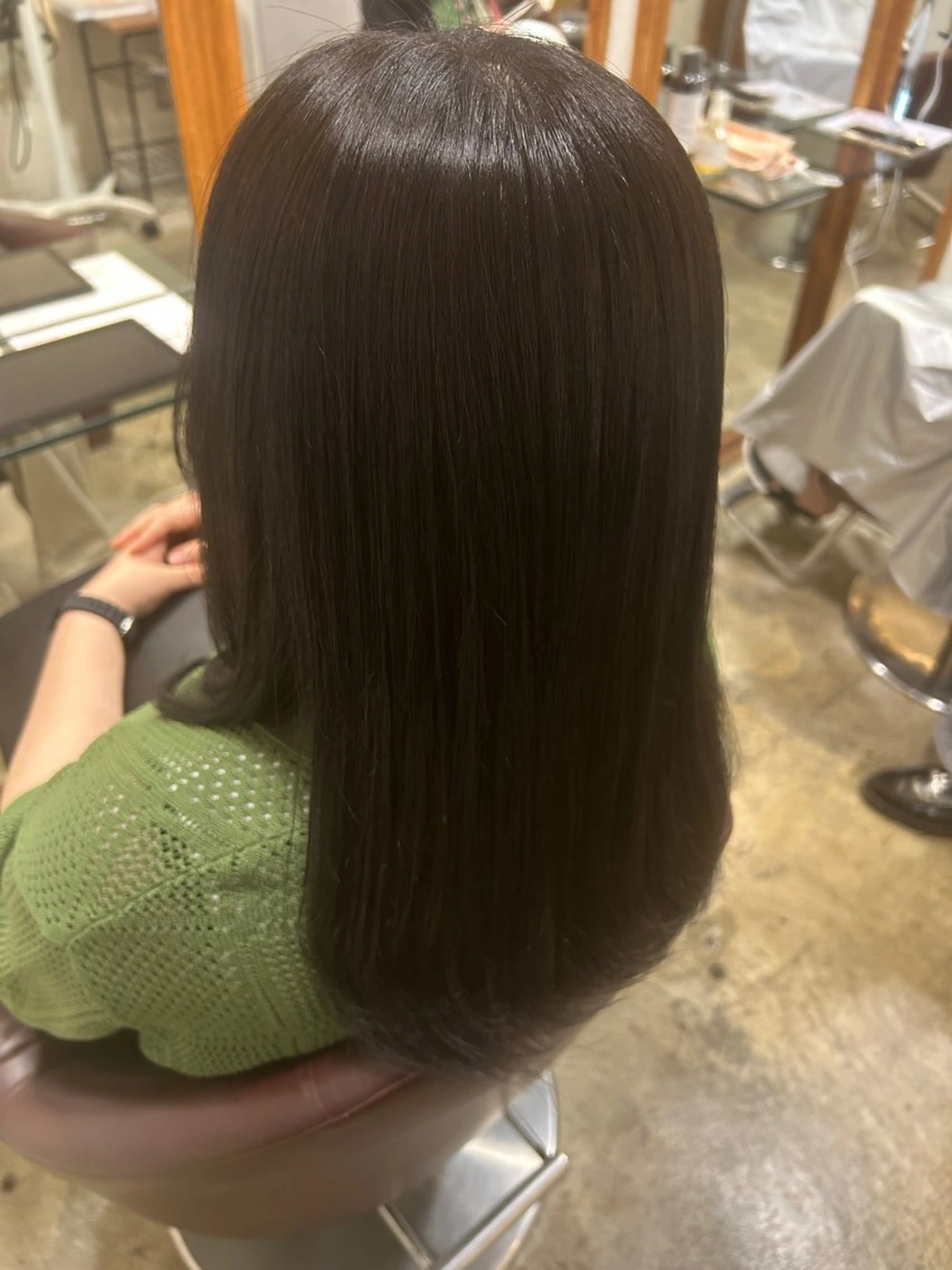 セミロング ヘアカラー トリートメント 小此木 環のヘアスタイル