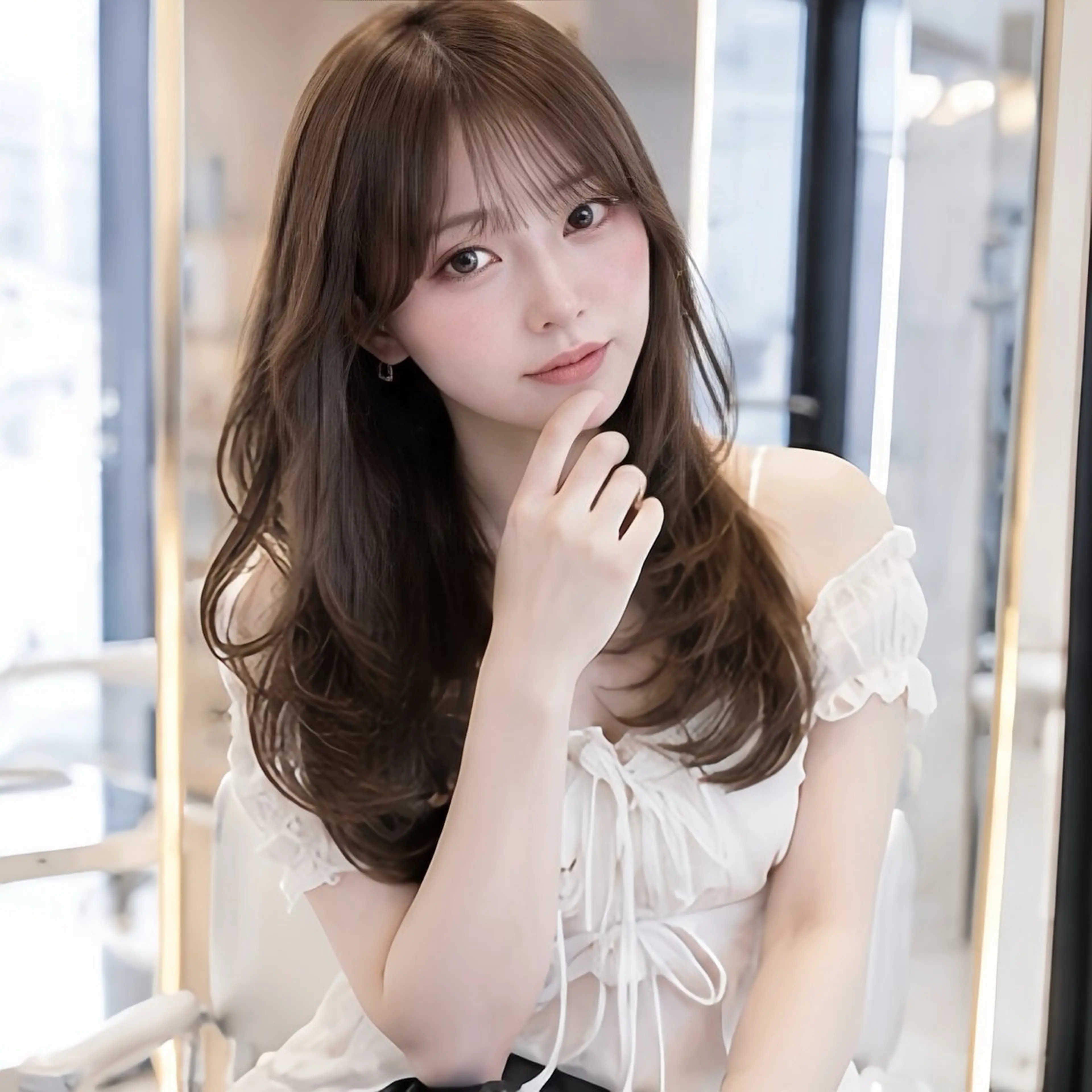 ロング 🎀池袋🎀顔周り 💖🇰🇷おばかんのヘアスタイル