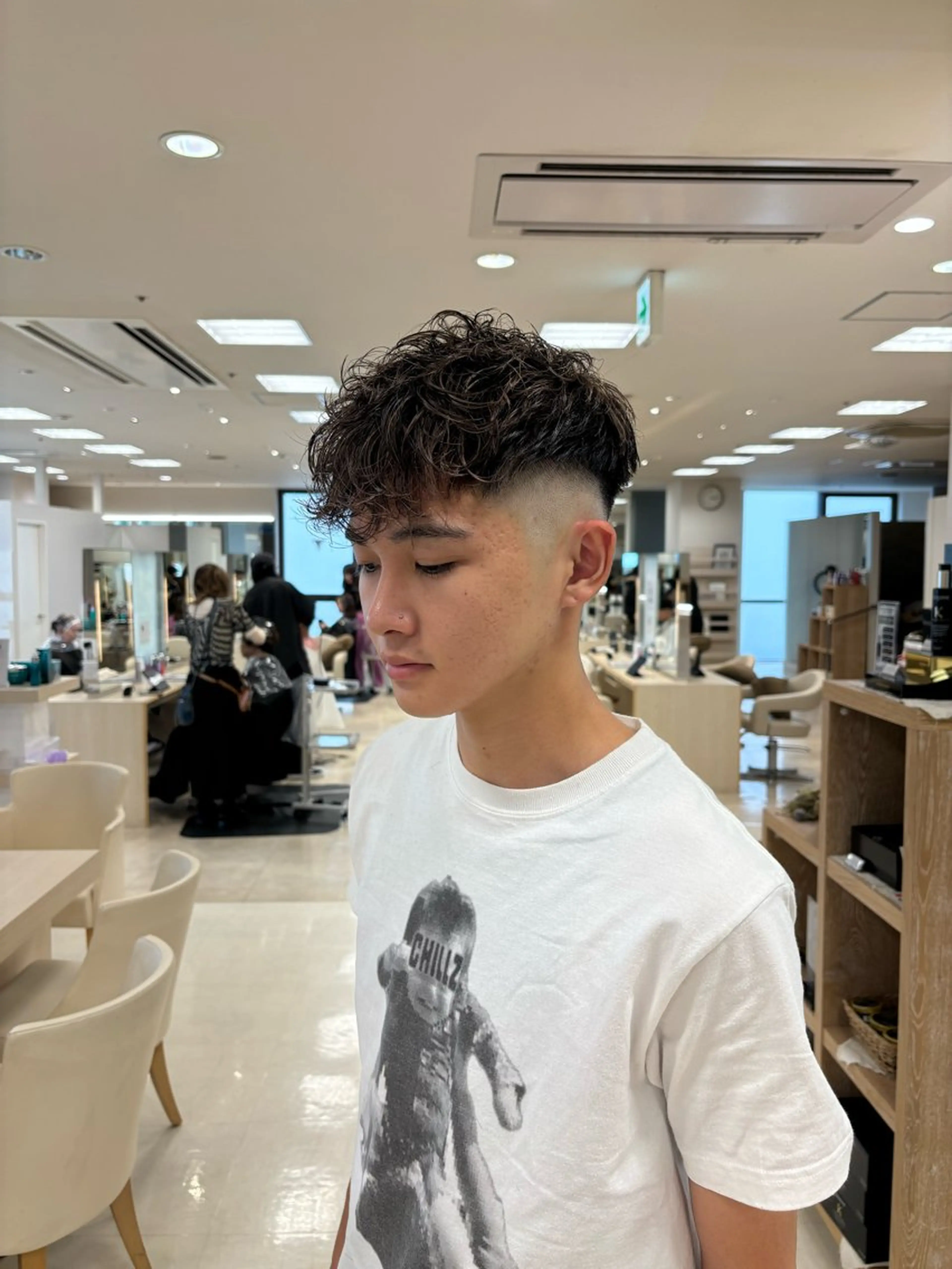 パーマ メンズ カット パーマ トリートメント 湘南/メンズパーマ/ ハイライト/ユチカのヘアスタイル