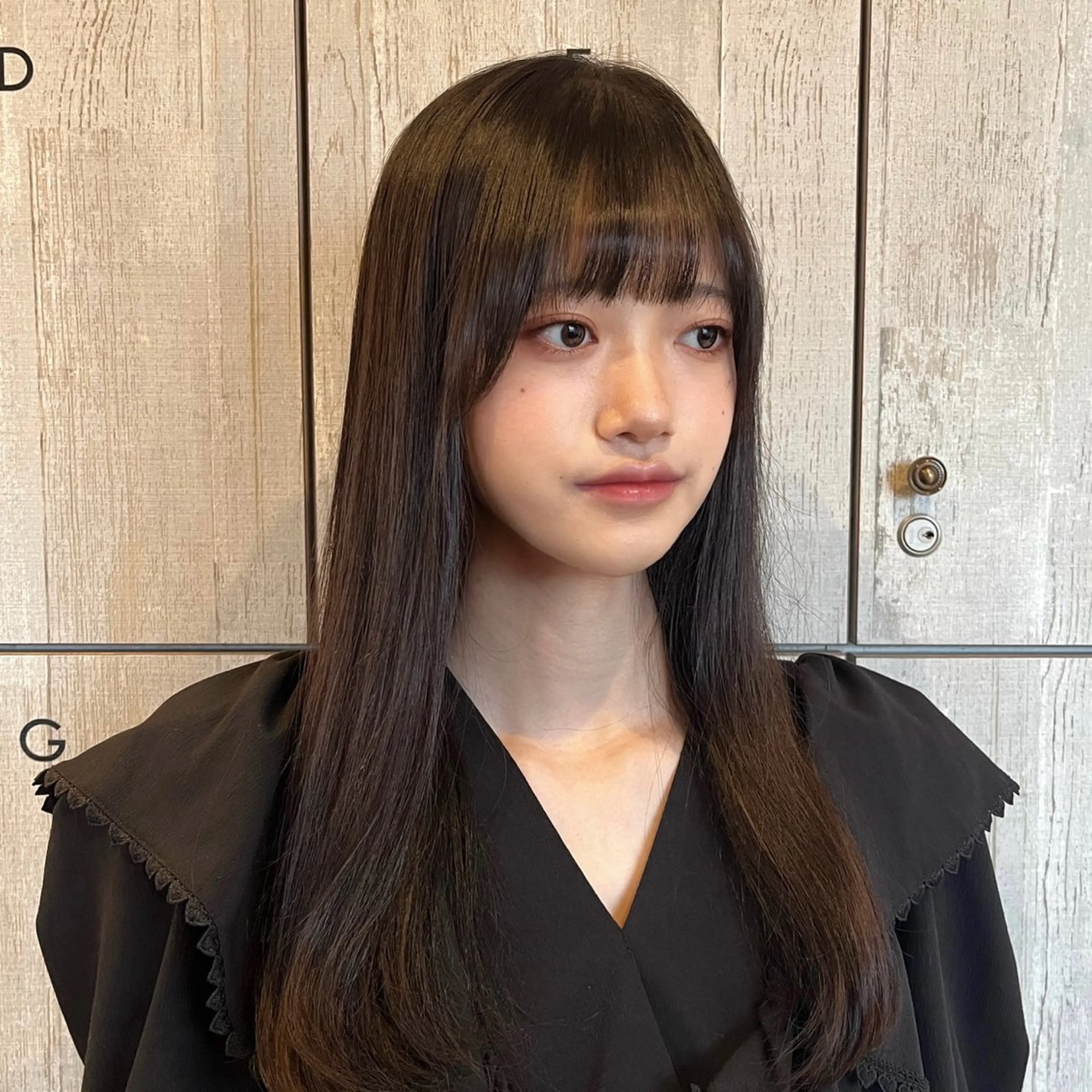 ロング ロング 縮毛矯正 カット 縮毛矯正 ♡ナナコ♡ レイヤー/艶髪のヘアスタイル