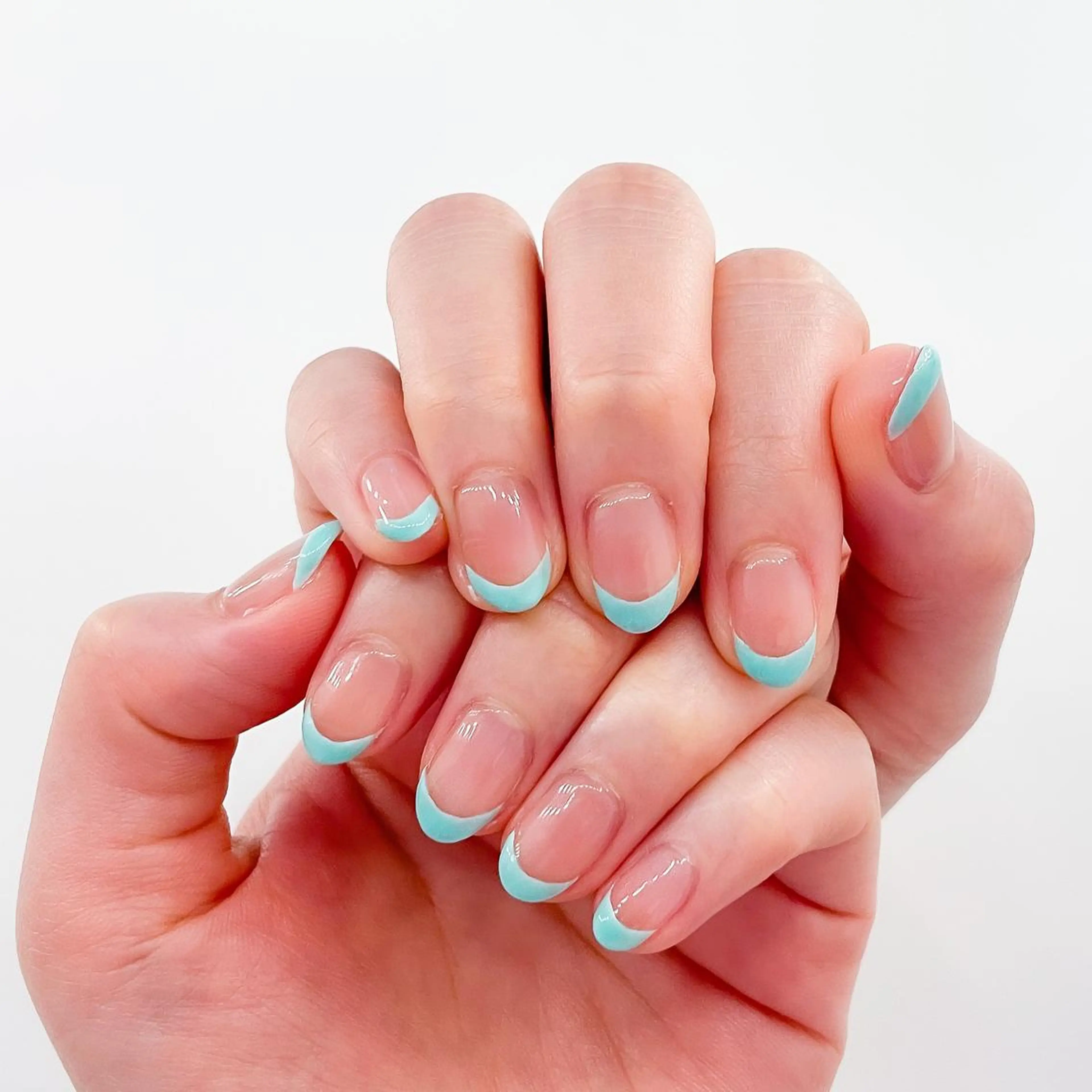 ネイル フレンチネイル グリーン mew mew kotomiのネイルデザイン