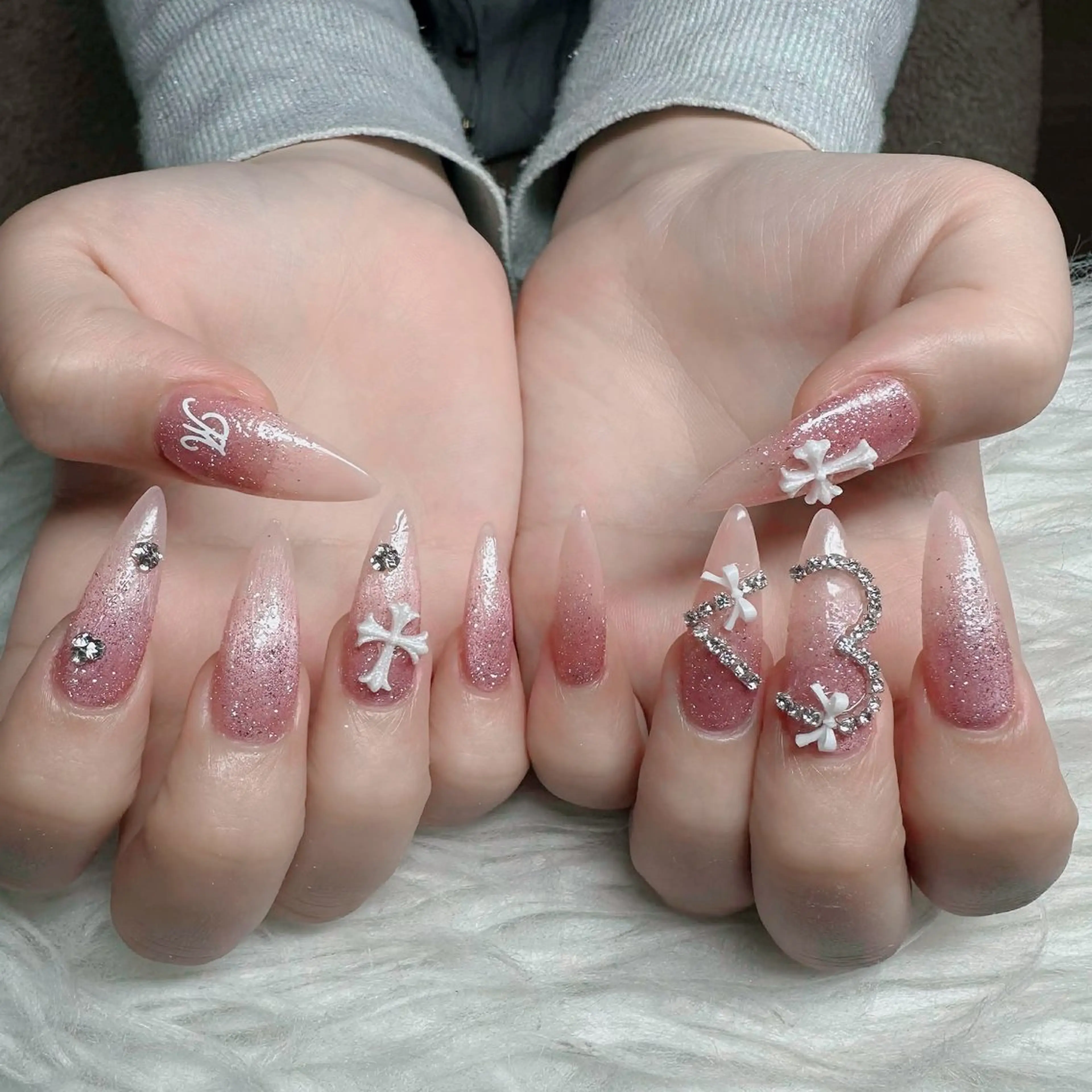 ネイル フットネイル フレンチネイル グラデーション 韓国ネイル ロングネイル ハンドネイル Hani Nail Salonのネイルデザイン