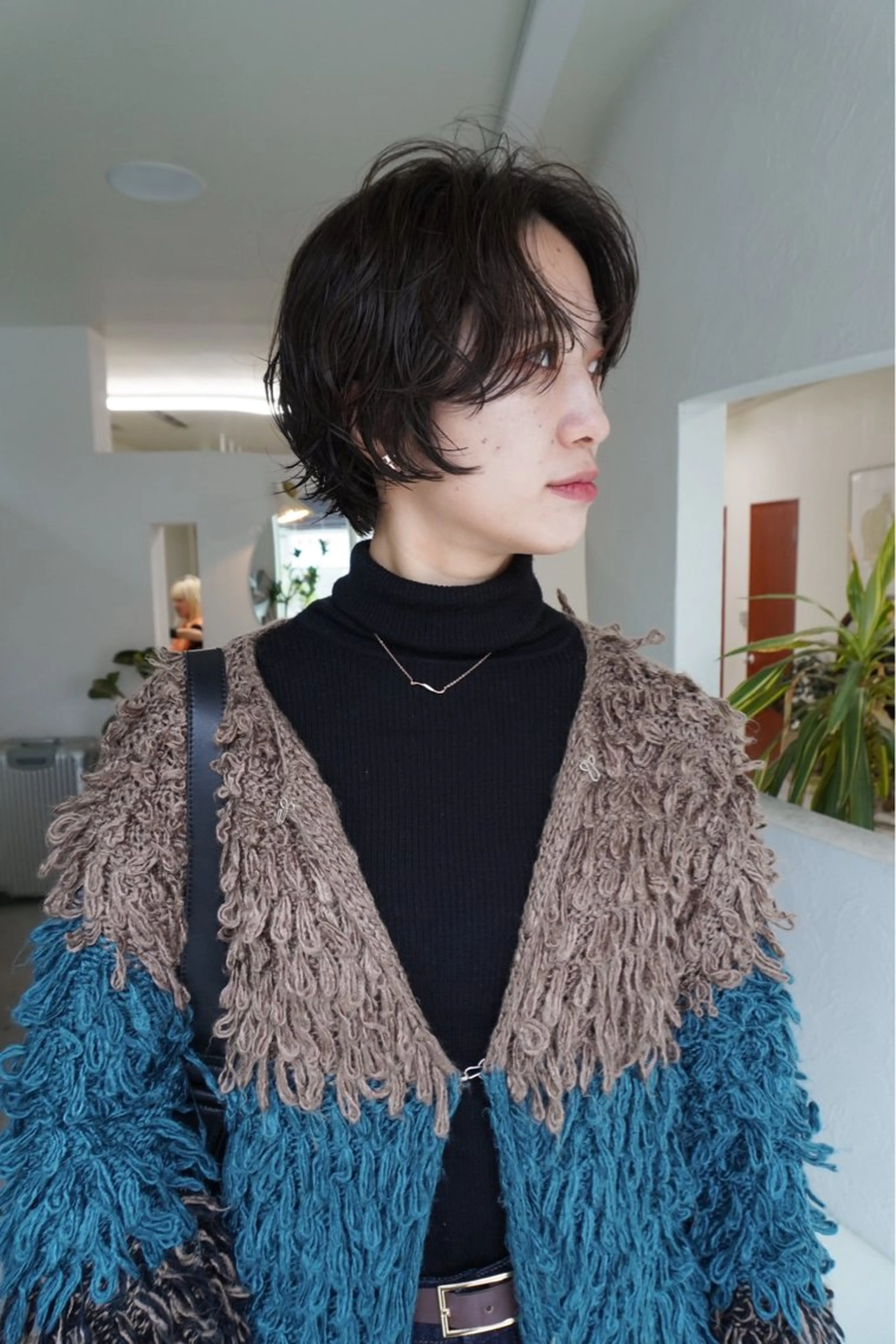 ショート パーマ ショートヘア ニュアンスパーマ メンズハイトーン/栄 /イトウタケルのヘアスタイル