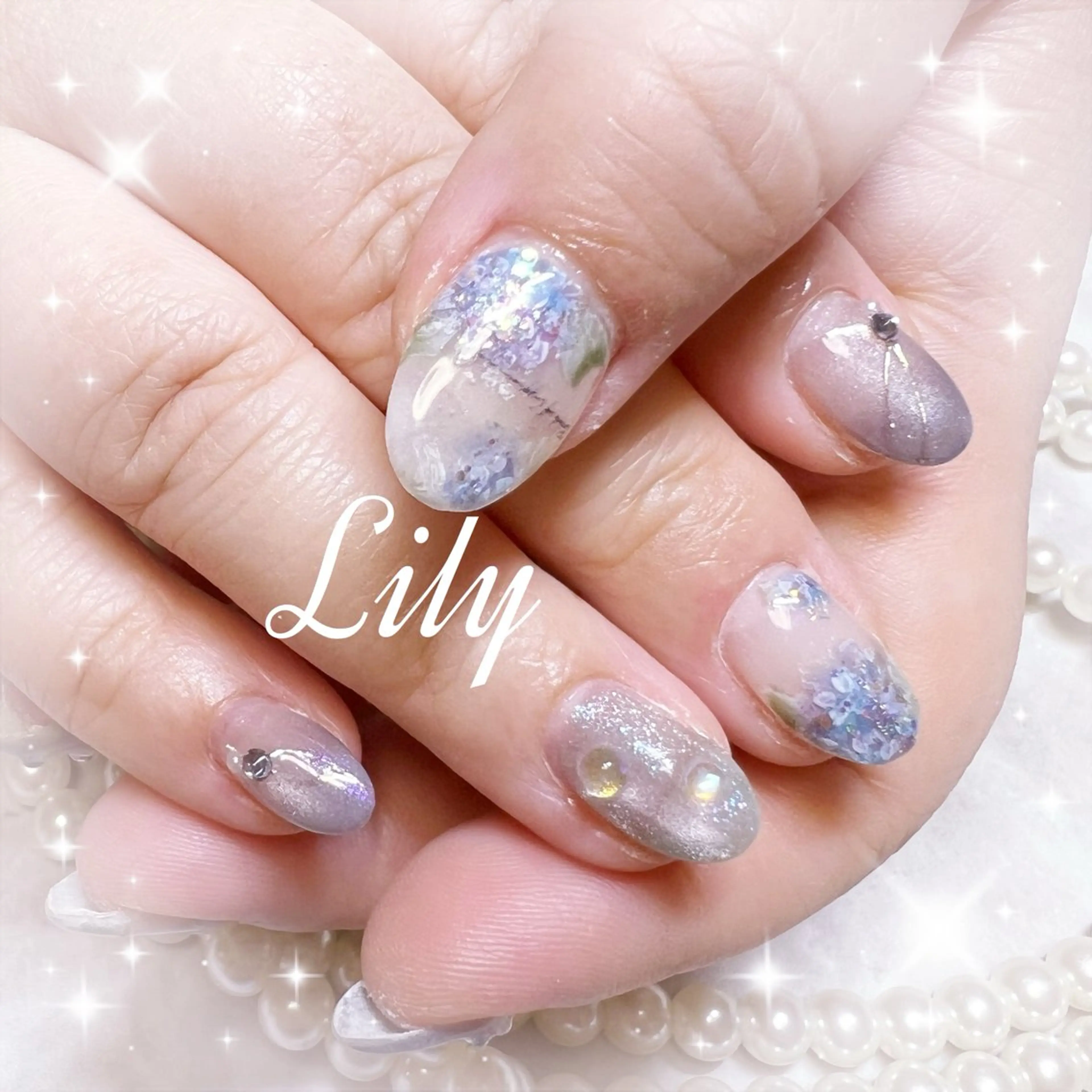 ネイル ハンドネイル Lily*nail 🌻Mii🌻のネイルデザイン