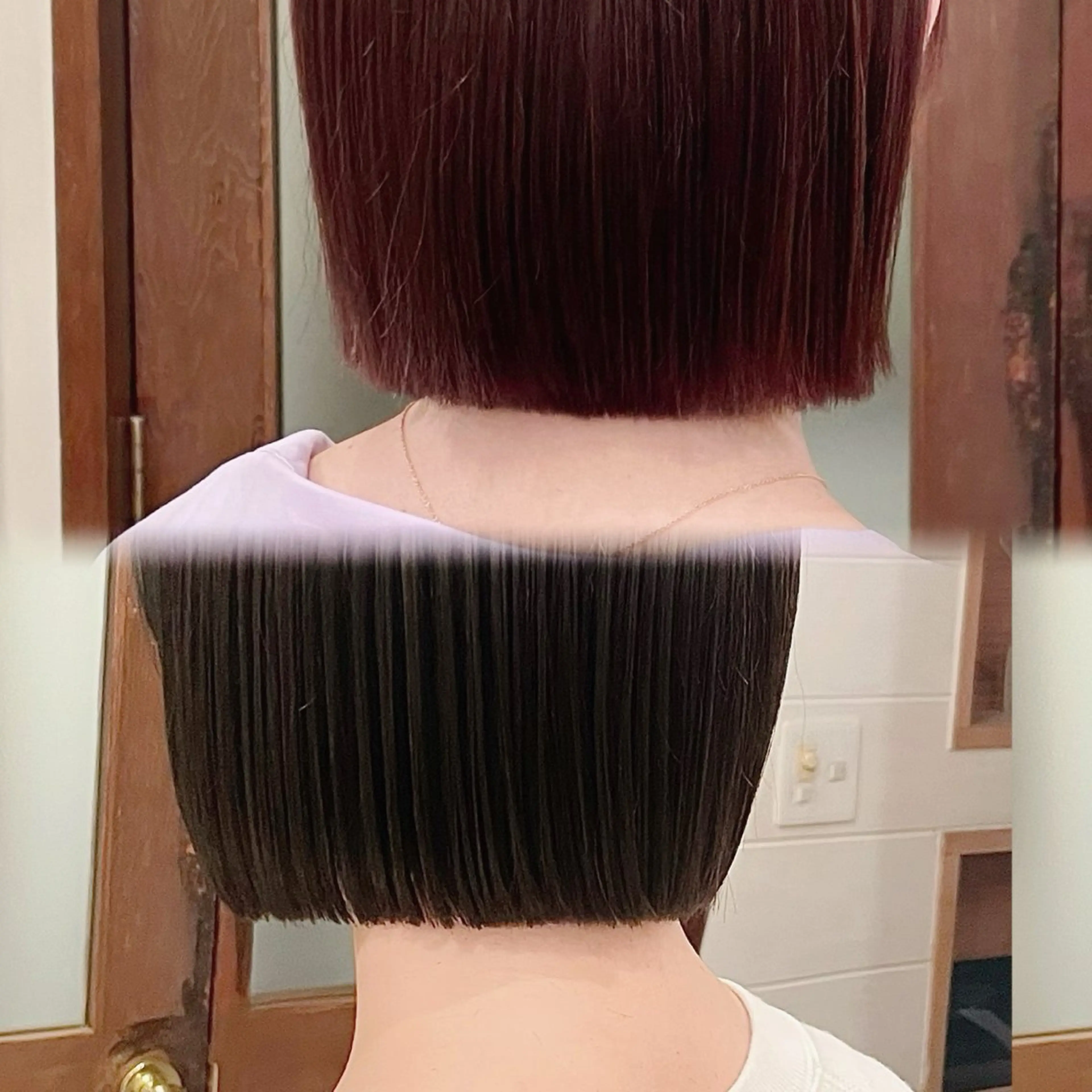 ショート ボブ 韓国風ヘア トリートメント カット 縮毛矯正 トリートメント ボブ/縮毛矯正/レイ ヤー♡Natsukiのヘアスタイル