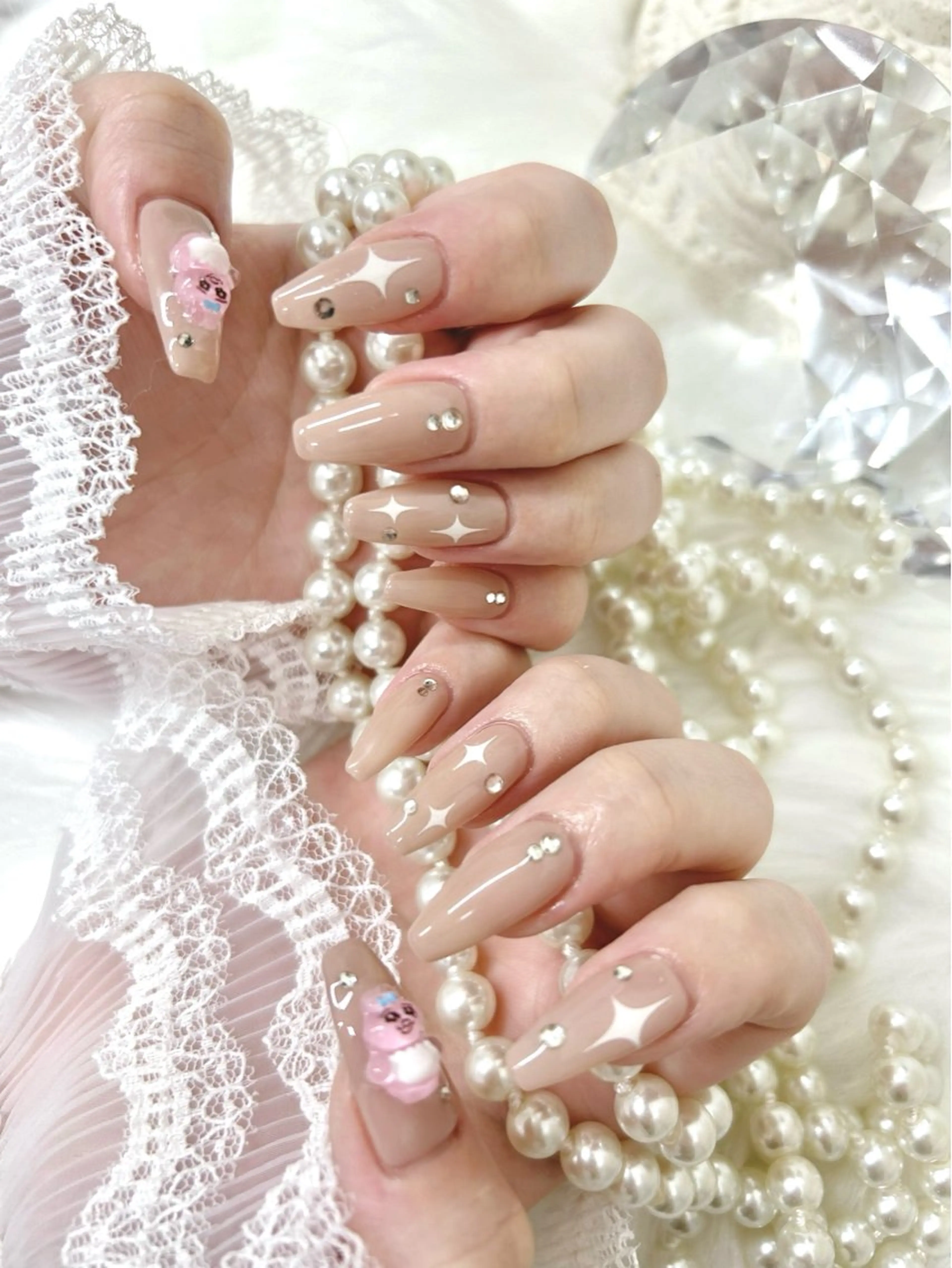 ロング ハンドネイル Nailsalon Angeのネイルデザイン