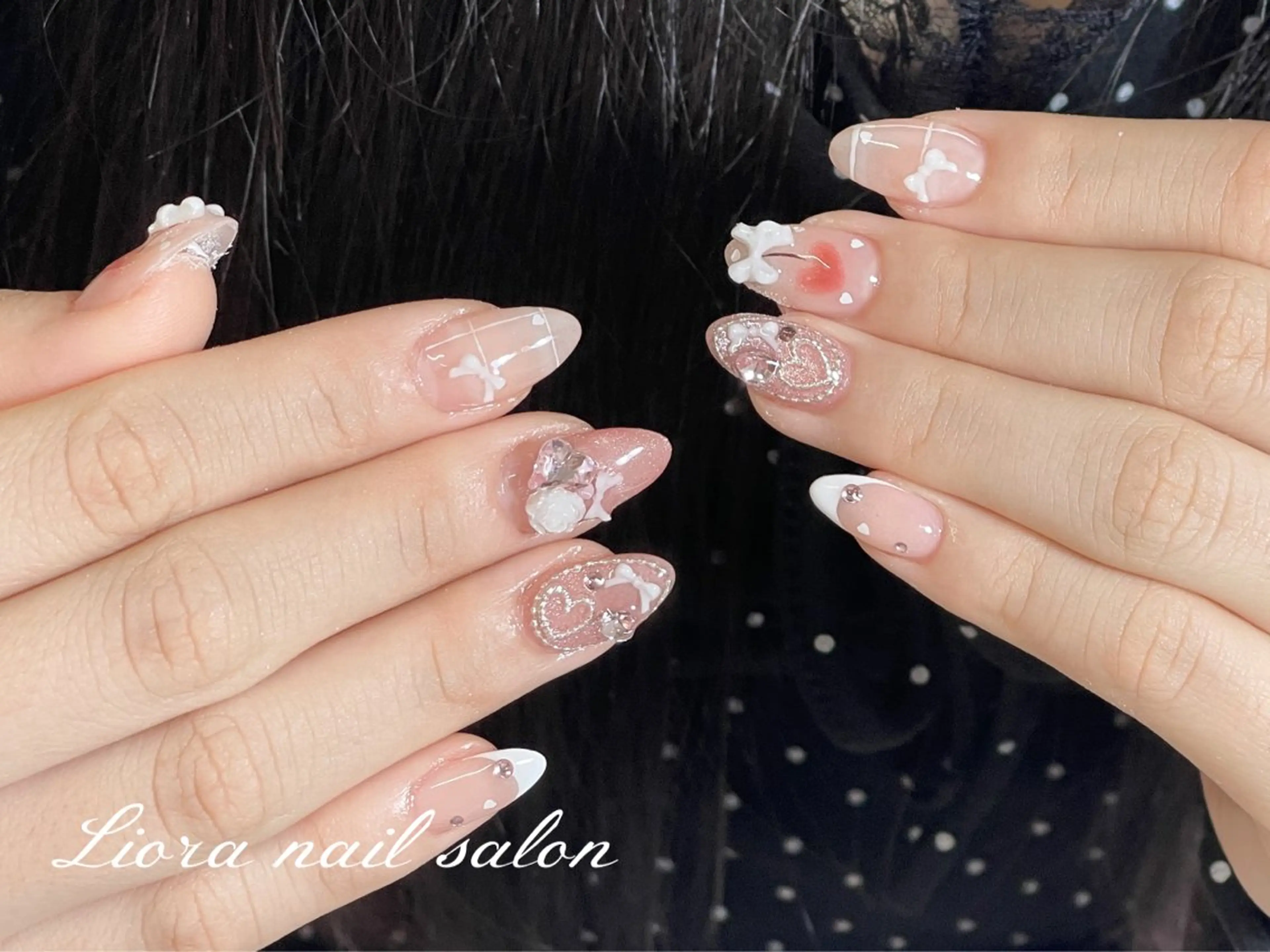 ネイル チークネイル フットネイル フレンチネイル ジェルネイル ガーリー ハンドネイル Liora nail スカルプ専門店のネイルデザイン