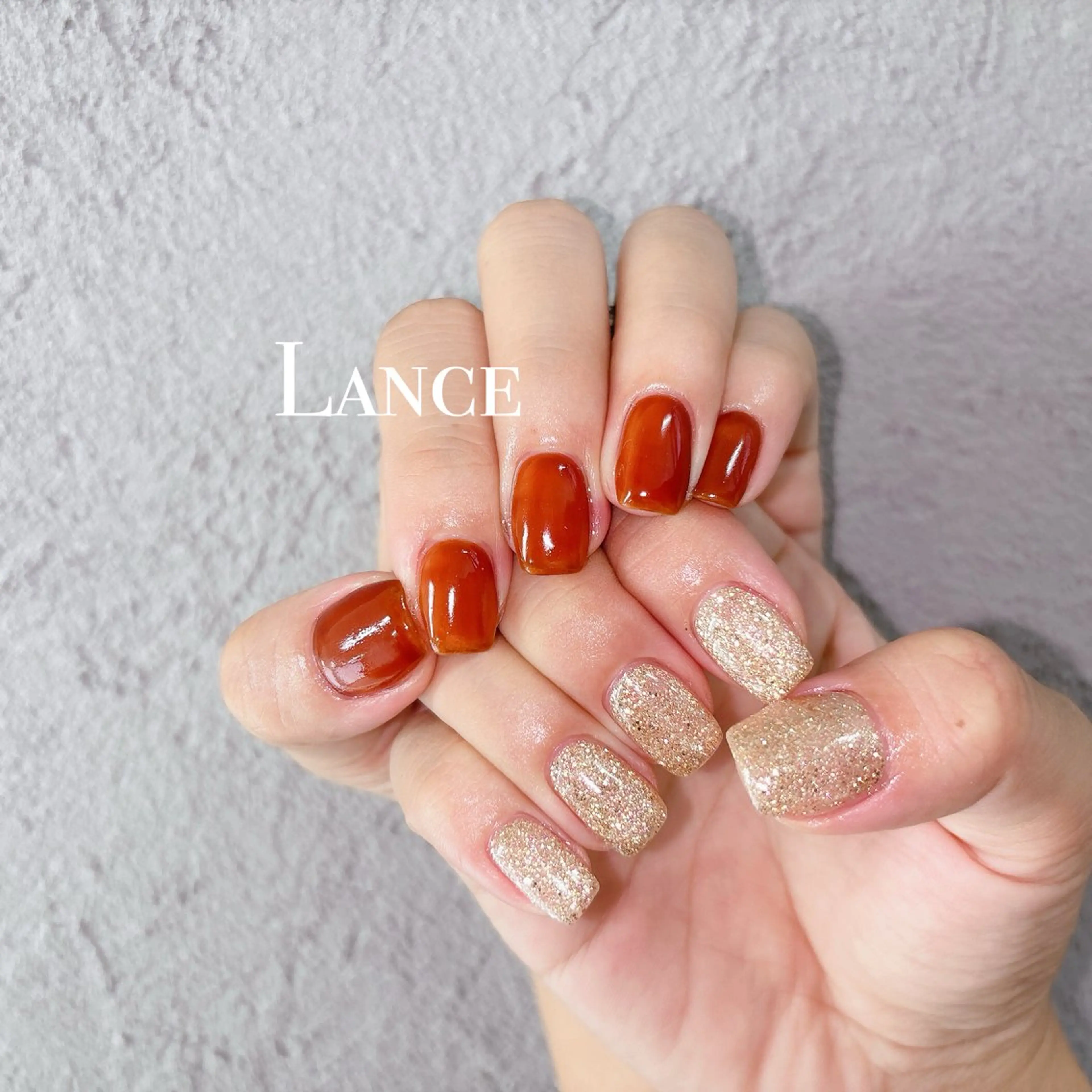 ネイル オーロラネイル フットネイル 氷ネイル・うるうるネイル キラキラネイル 韓国ネイル ハンドネイル Lance nailのネイルデザイン