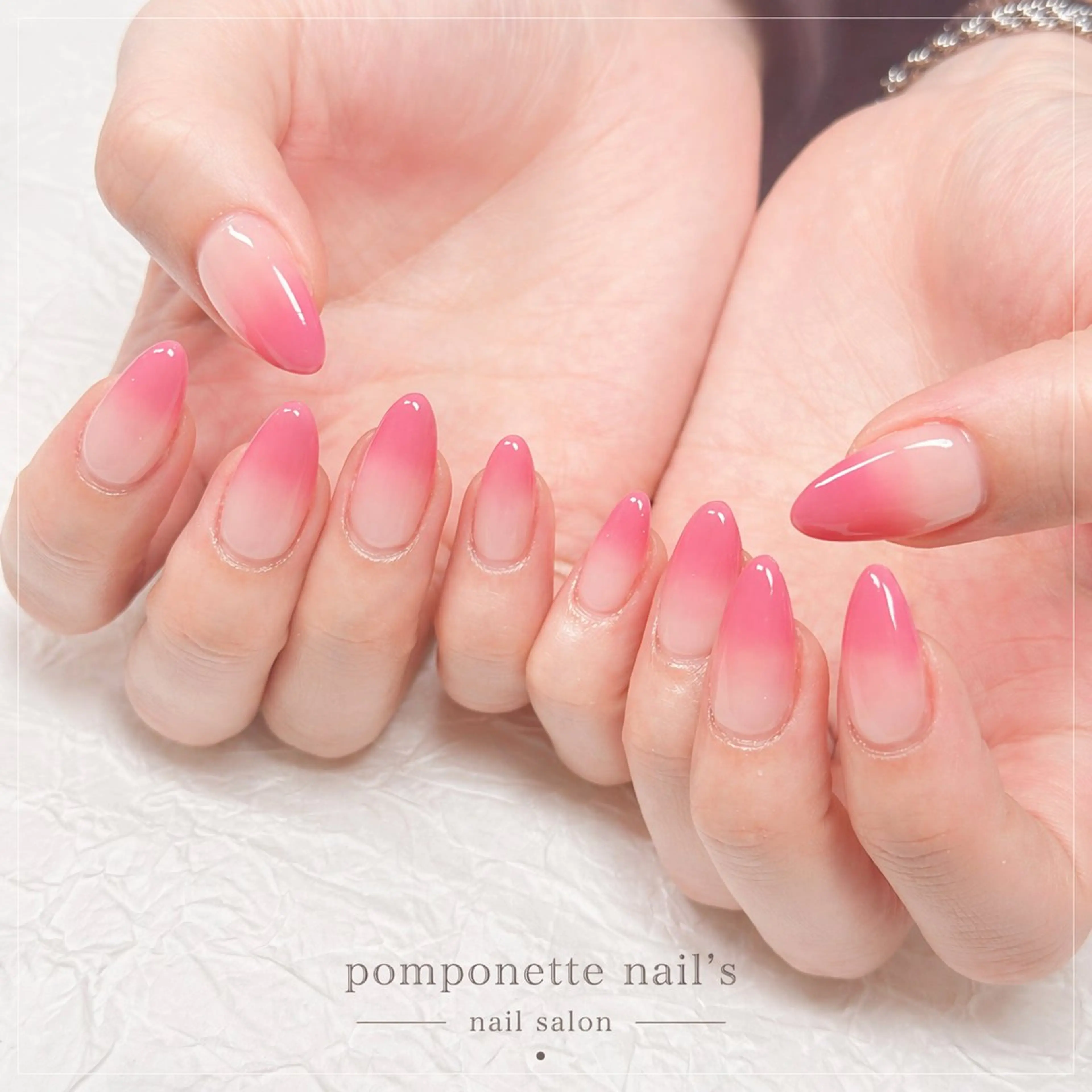 ネイル グラデーション ピンク シンプルネイル nailist yuiのネイルデザイン