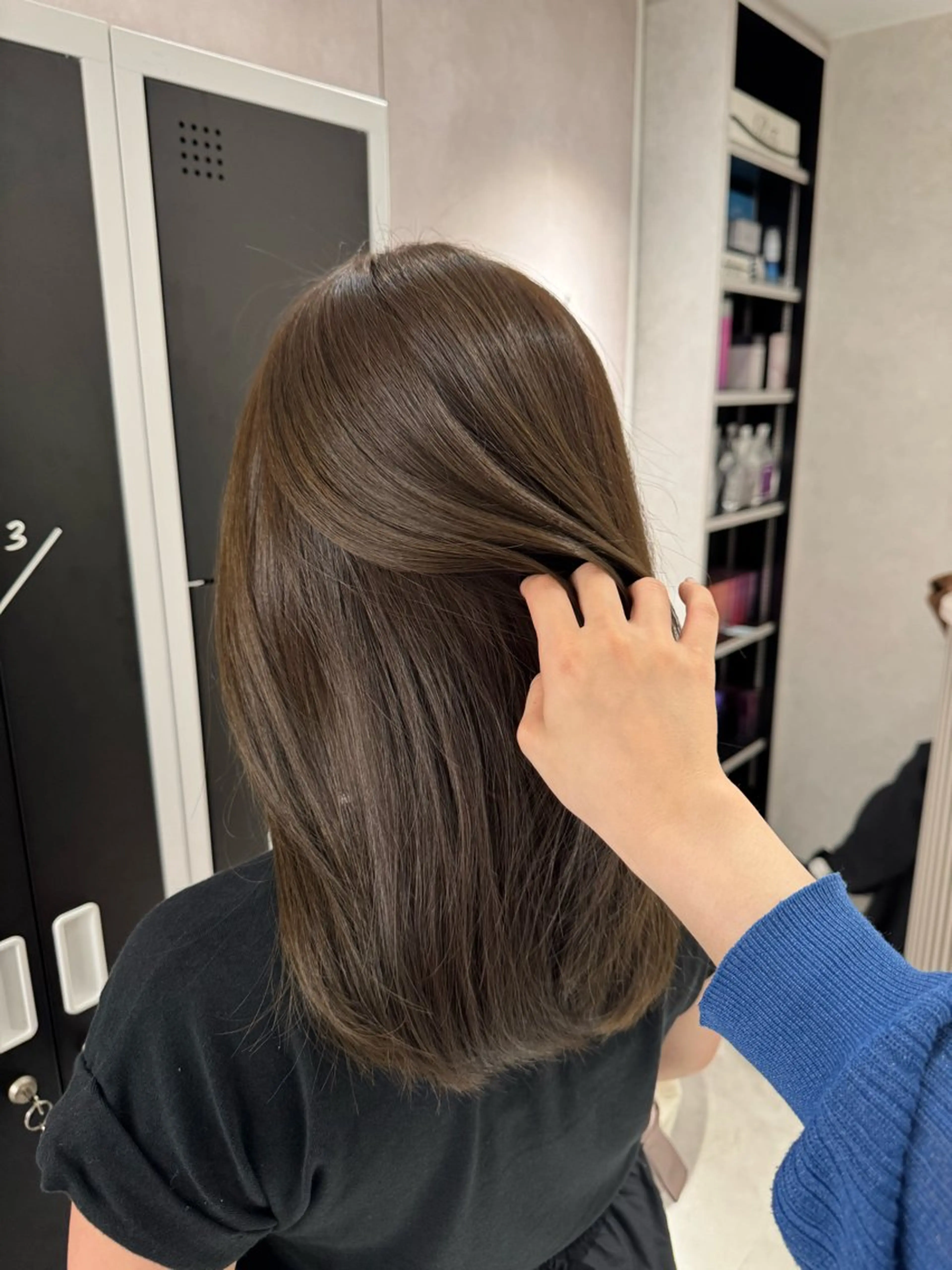 カラー 🩵ワンカラー／ 銀座／mayu🩵のヘアスタイル