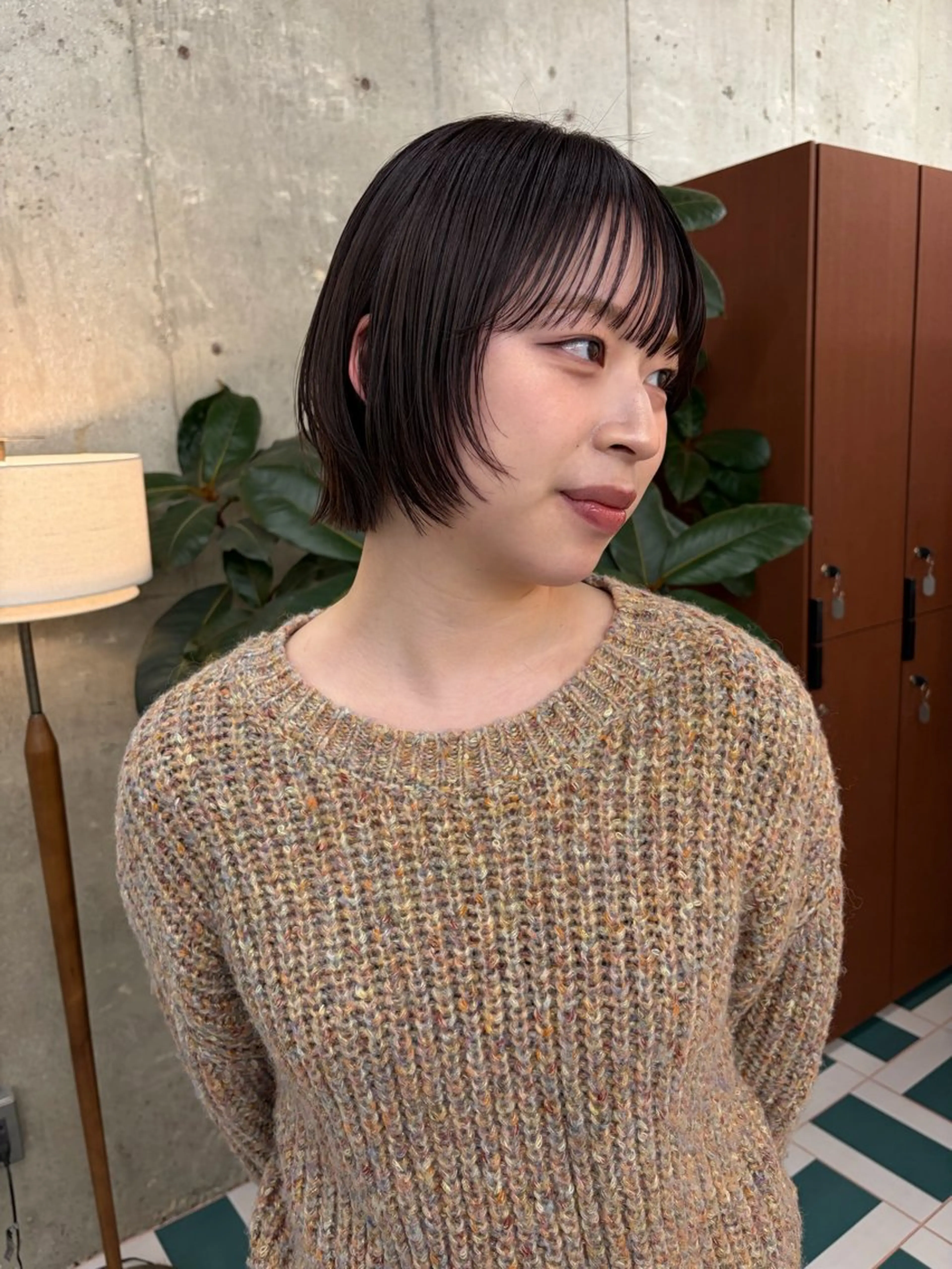 ショート ボブ 顔周りカット レイヤーカット AYA/ benjiのヘアスタイル