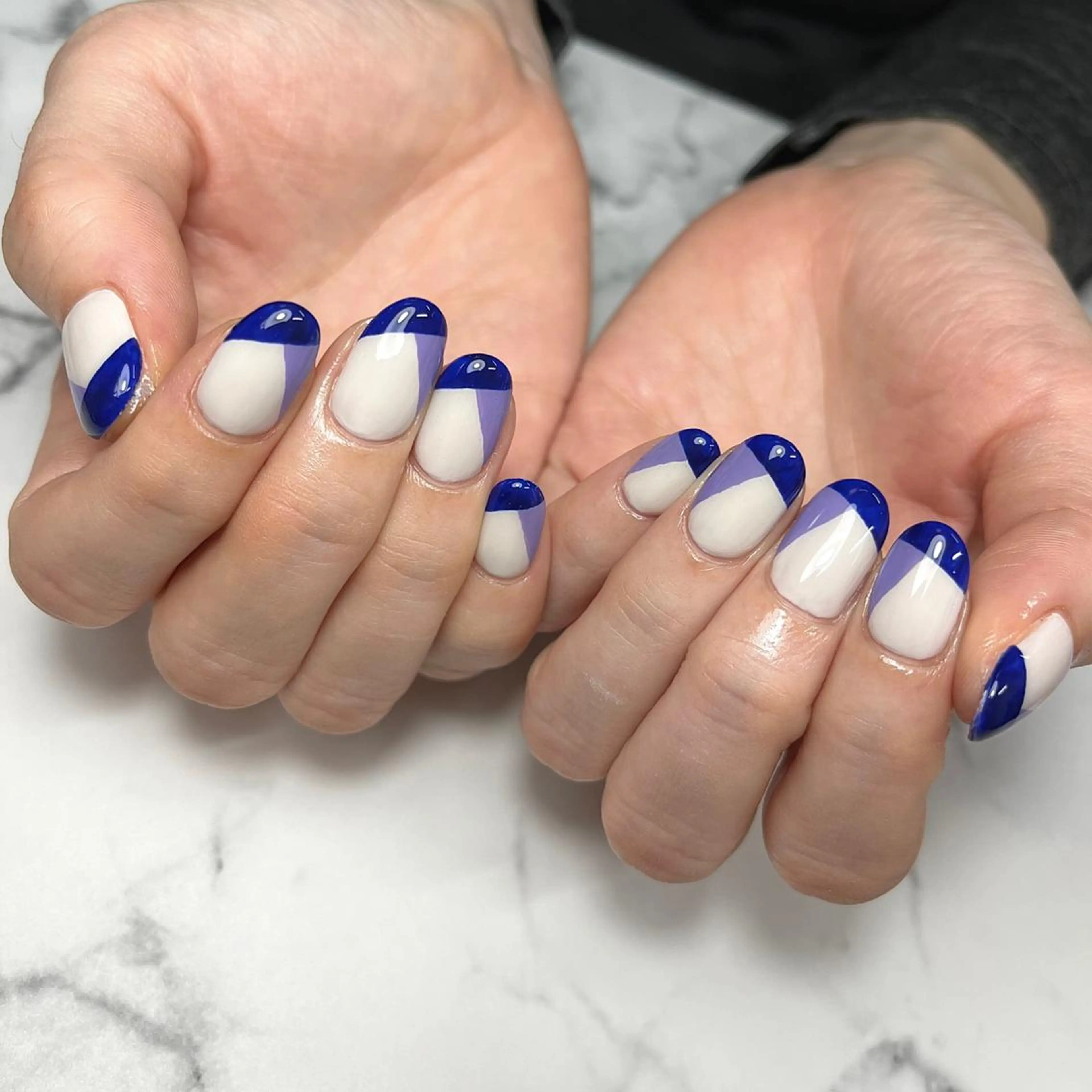 ネイル アートネイル ブルー ジェルネイル 韓国ネイル 持ち込み ハンドネイル NAIL NOWのネイルデザイン