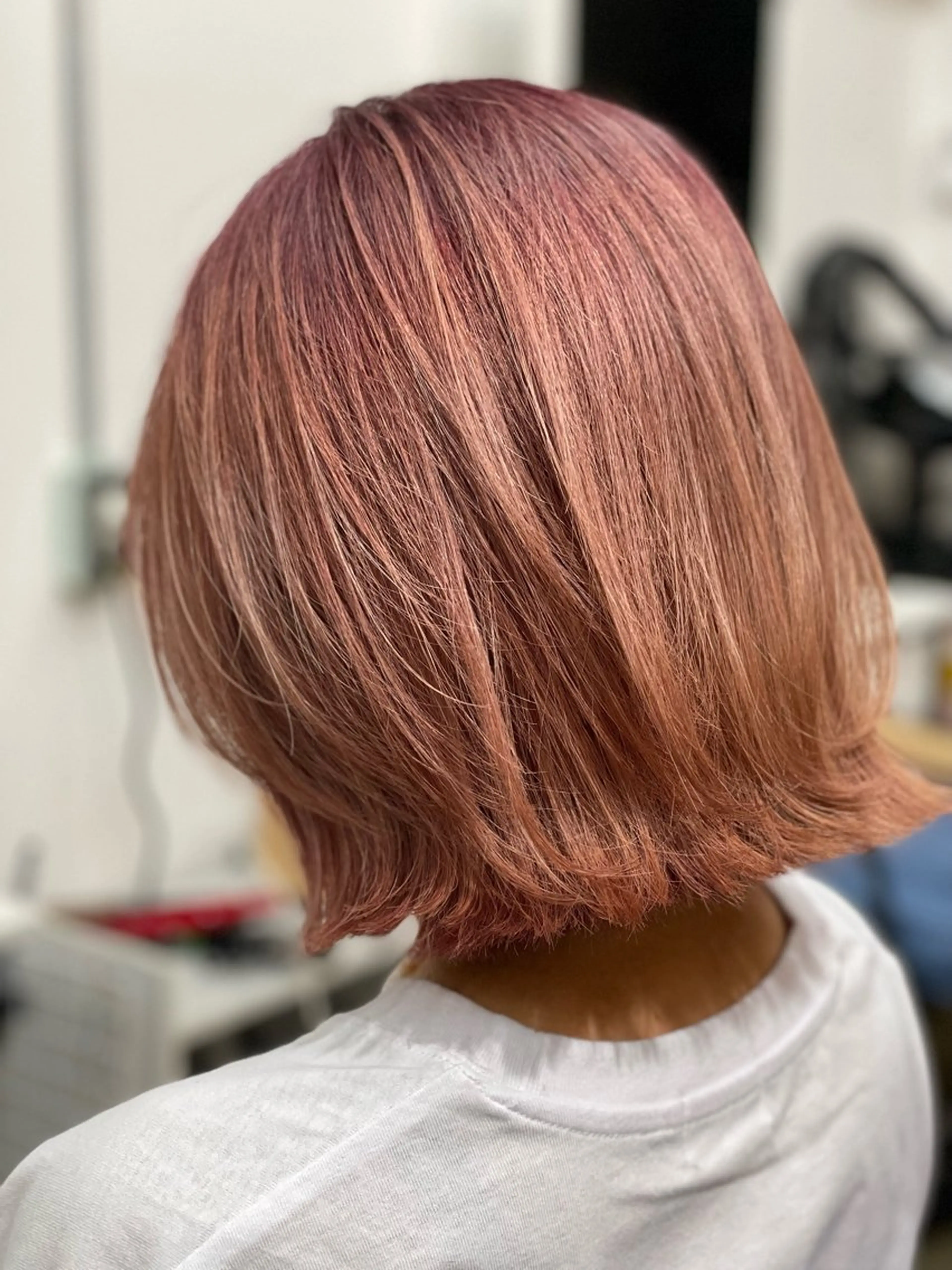 ミディアム カラー ブリーチ ピンクカラー Snaly カラー特化ページのヘアスタイル