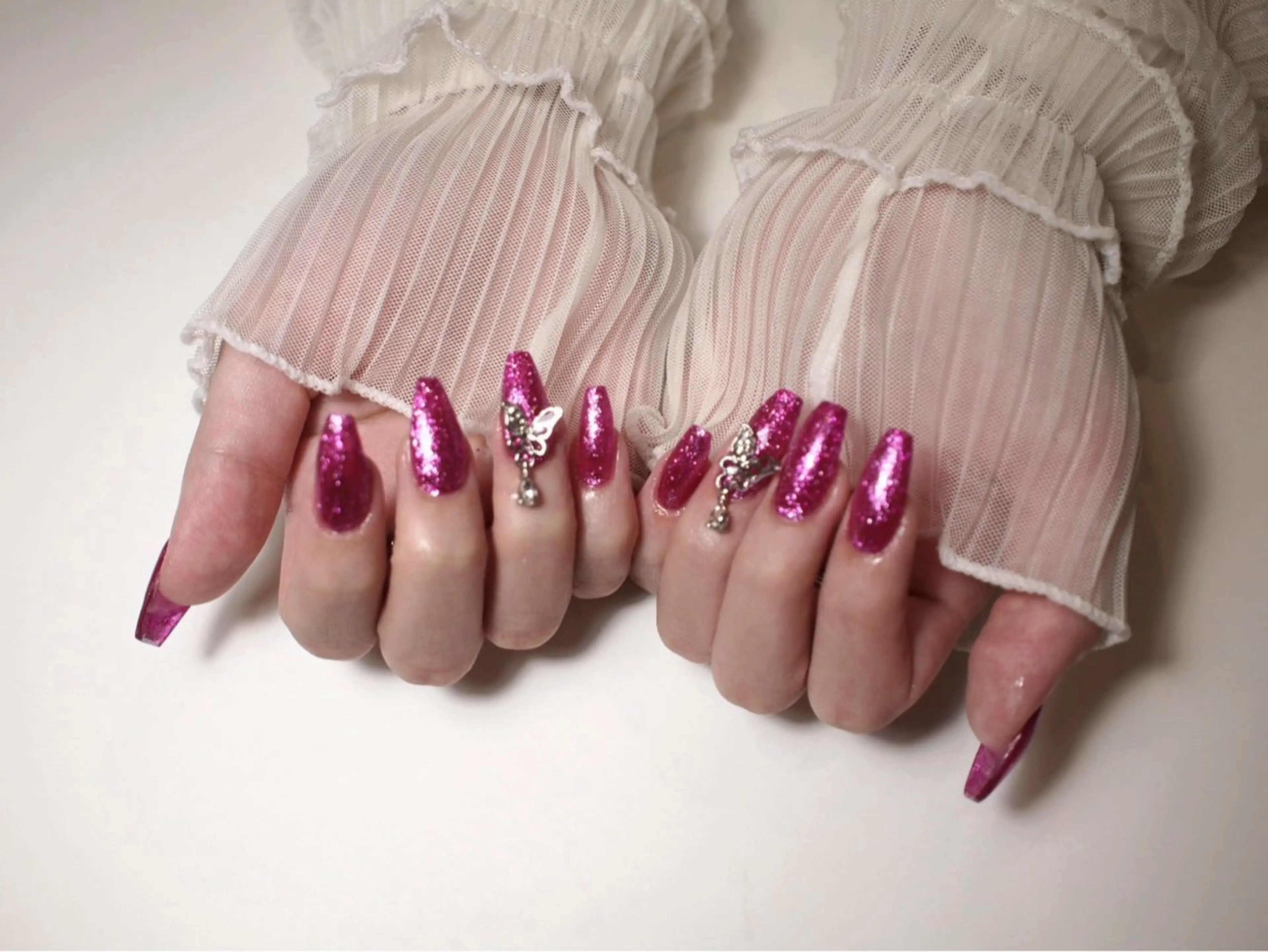 ネイル ラメ(グリッター) ワンカラーネイル 【ＯＲＧＡＮ】 nailのネイルデザイン