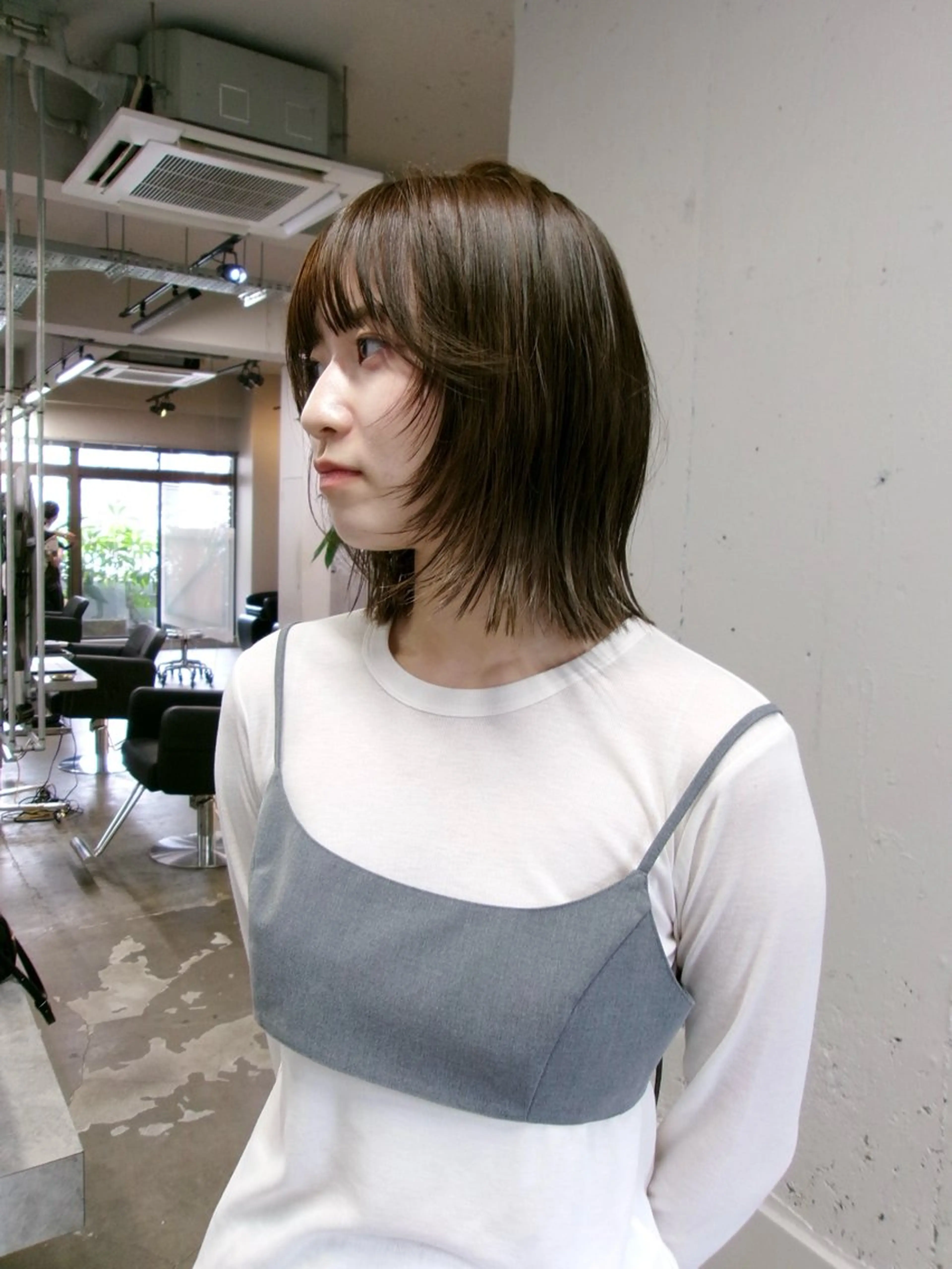 ミディアム ハッシュカット🎀 レイヤーカットのヘアスタイル