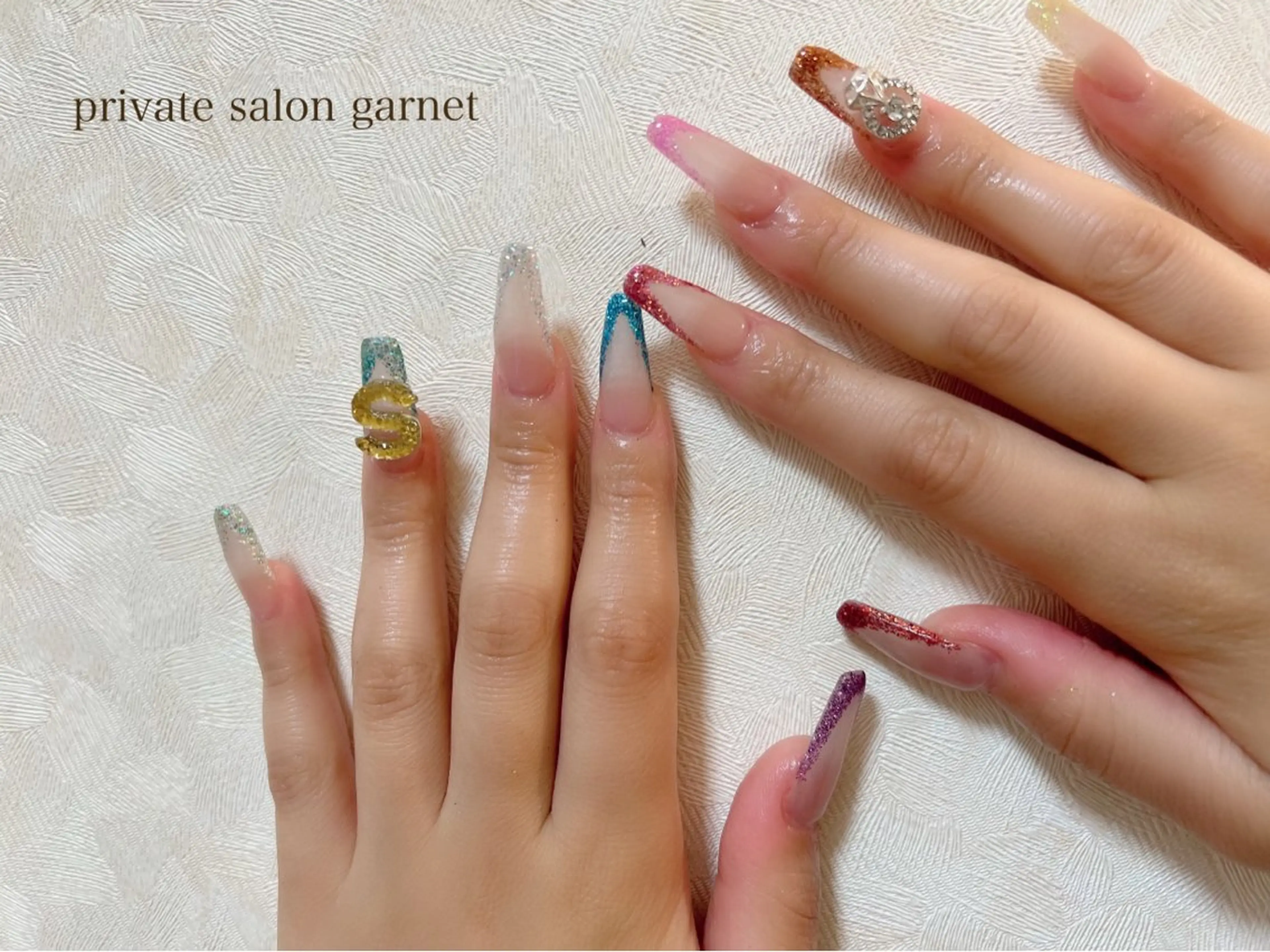 ネイル フレンチネイル ハンドネイル Garnet nailのネイルデザイン