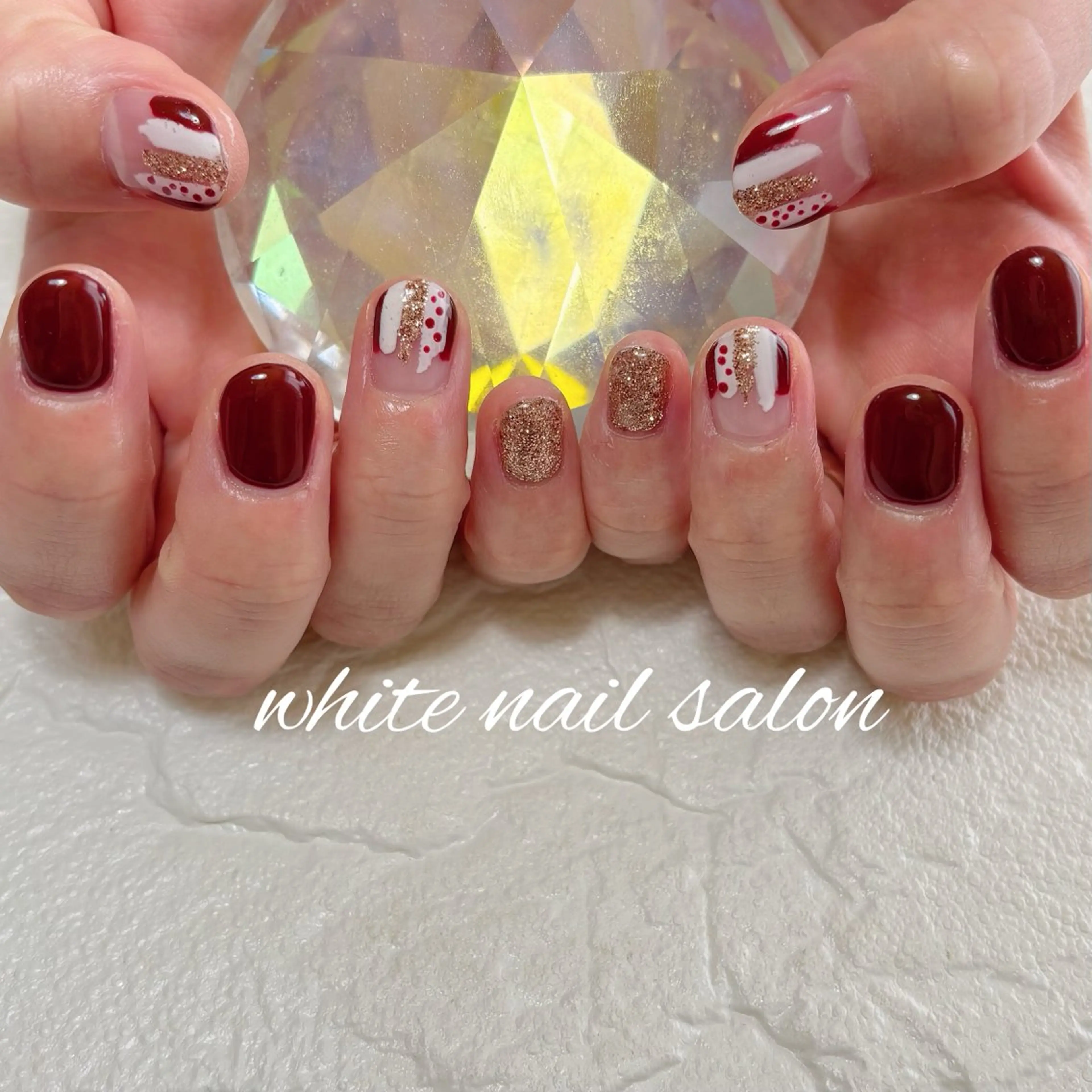 ネイル フットネイル ホワイト ハンドネイル white nail salonのネイルデザイン