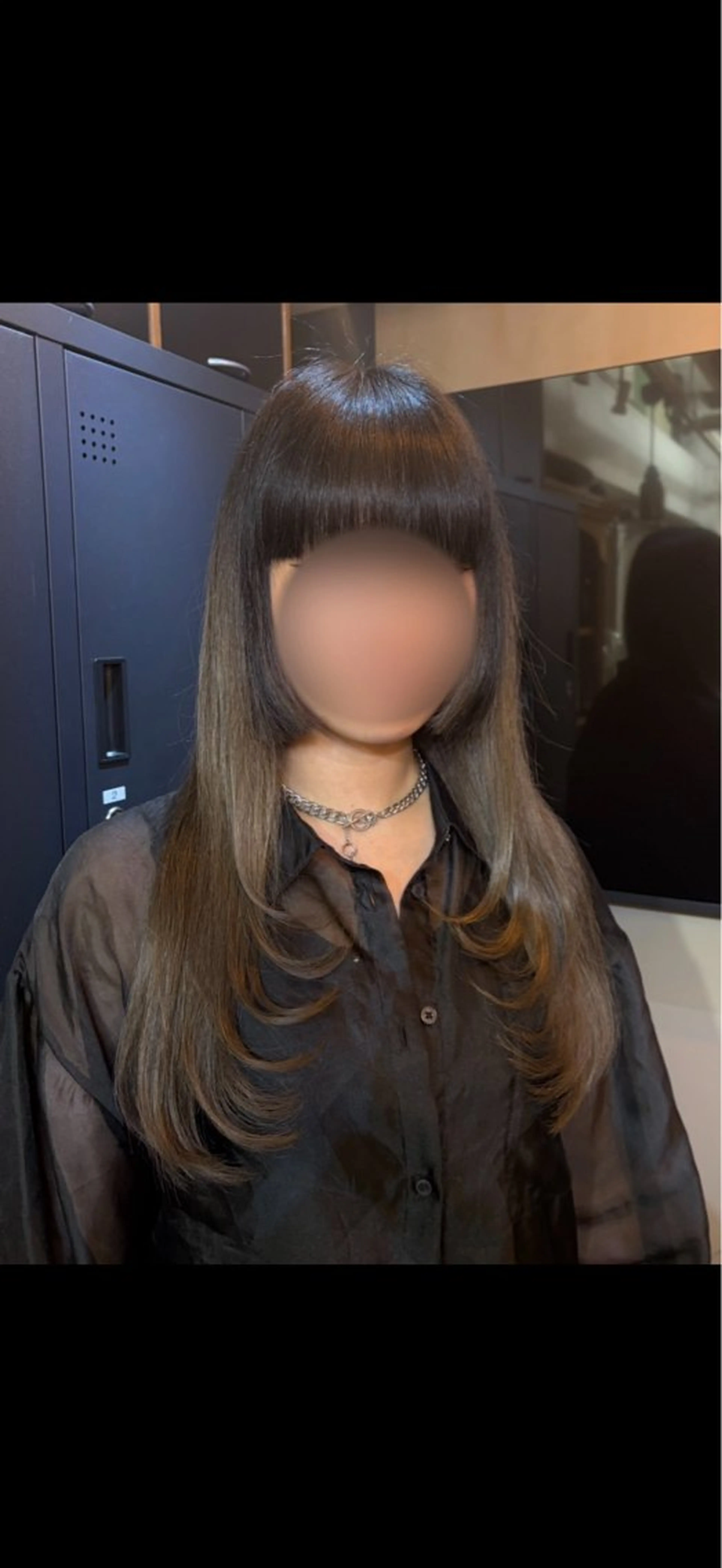 ロング バウハウスヘア ひなのヘアスタイル