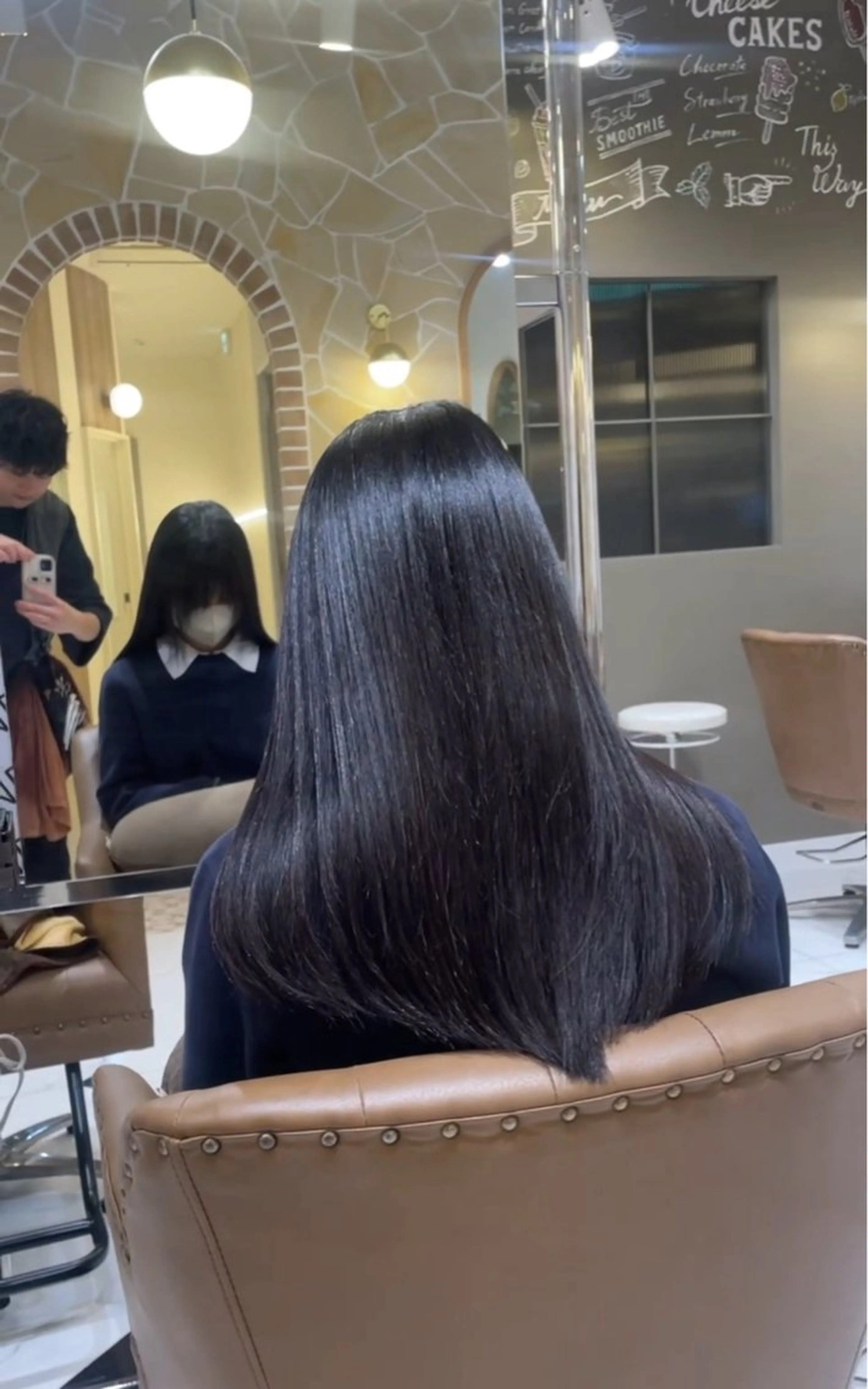 ロング カット 縮毛矯正 トリートメント 辻 雅也のヘアスタイル