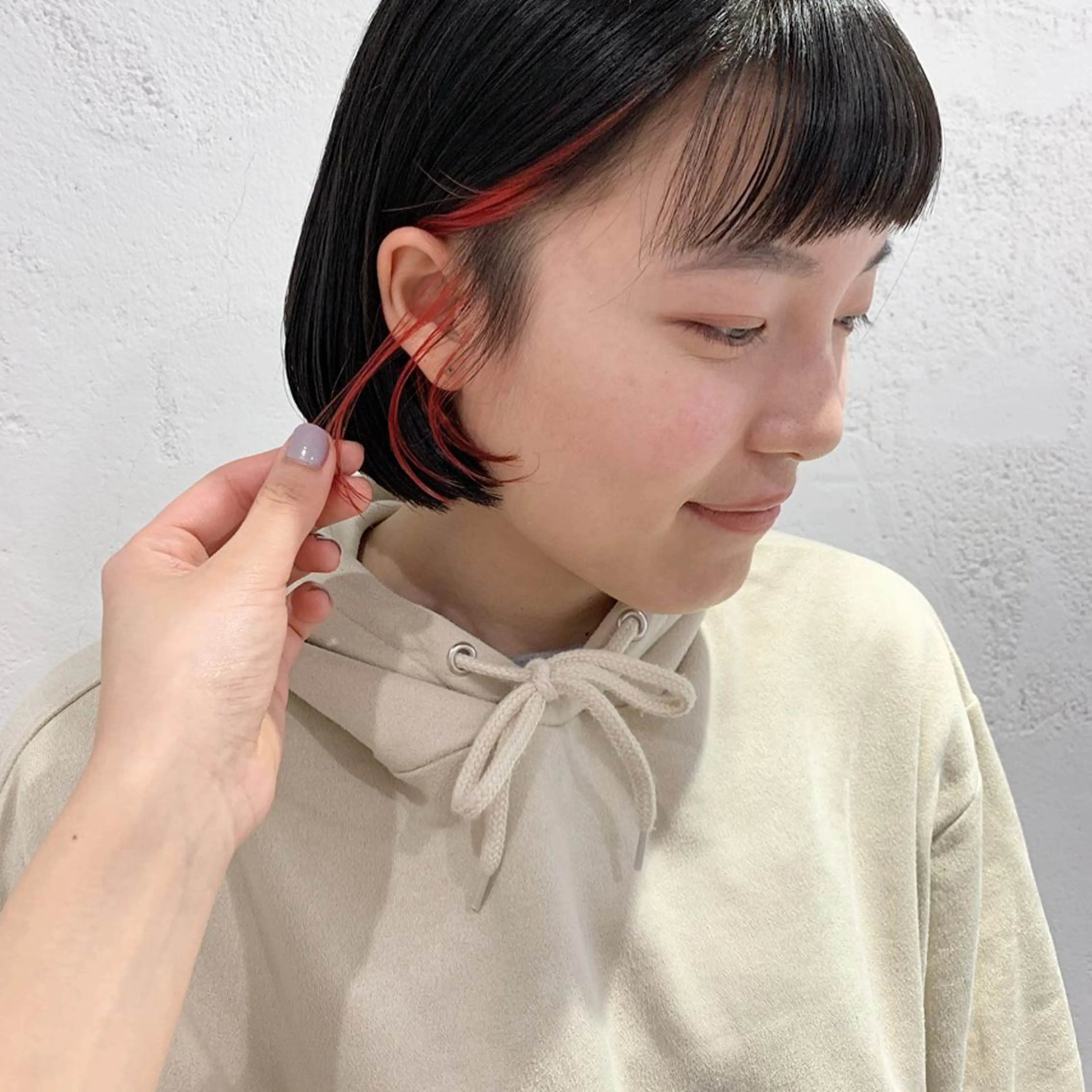 ショート カラー ヘアアレンジ インナーカラー 🫧透明感カラー/ ボブ/小笠原汐海🪽のヘアスタイル