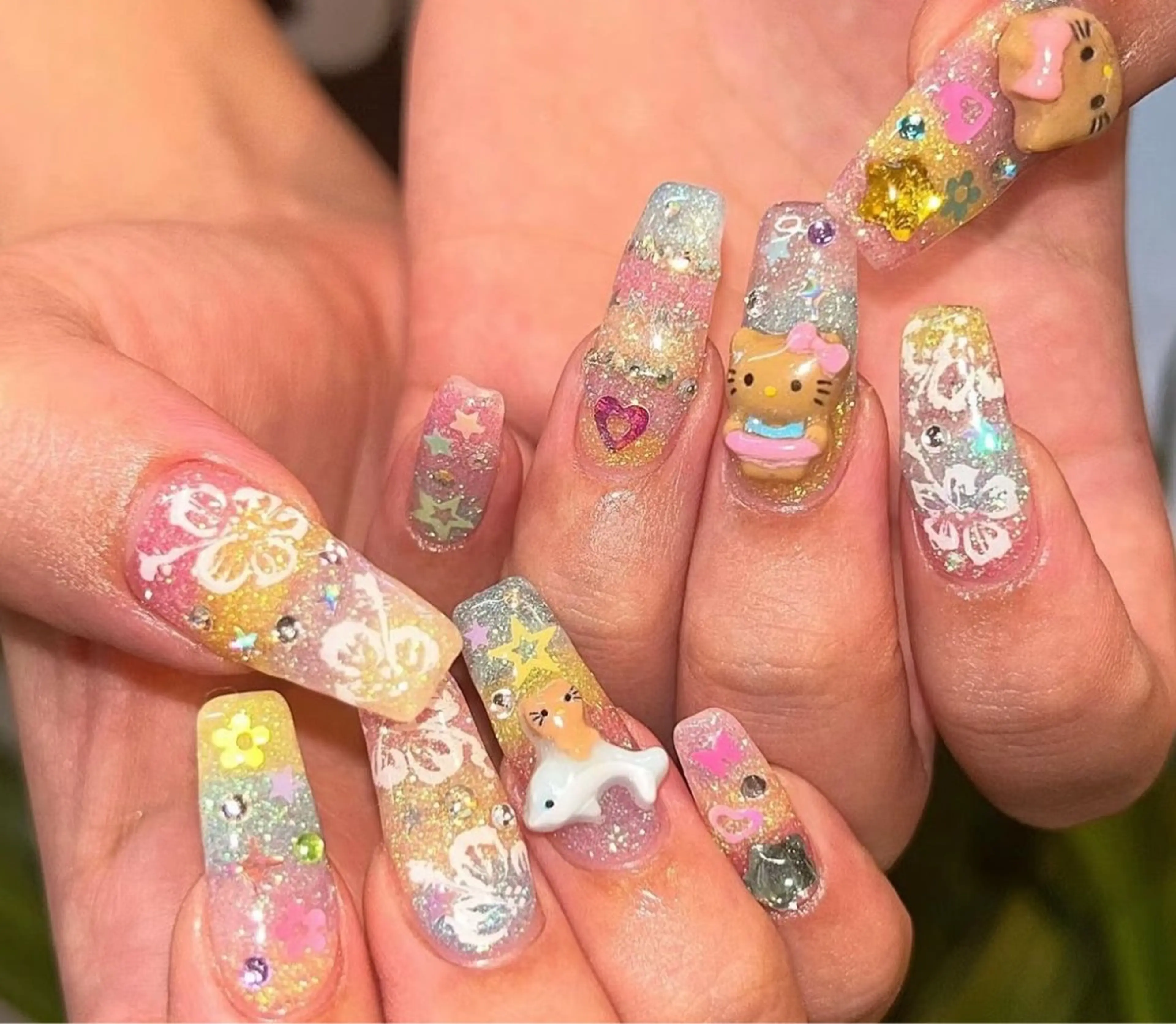 ネイル アートネイル オーロラネイル チークネイル フレンチネイル ガラスフレンチ ハンドネイル 🎀🎀YooLi Nail Salonのネイルデザイン
