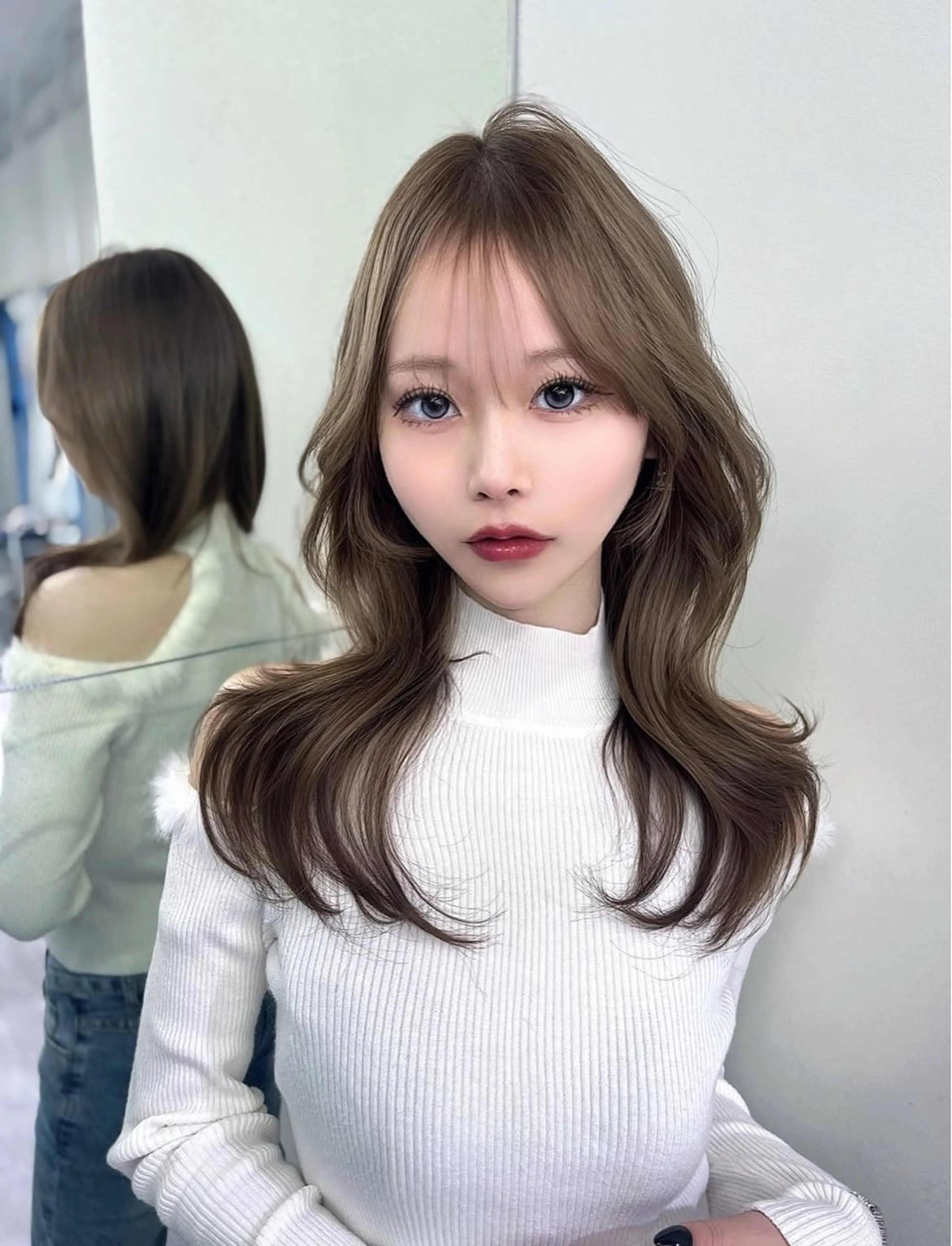 ロング カラー レイヤー/髪質改善 /透け感カラー/艶髪のヘアスタイル