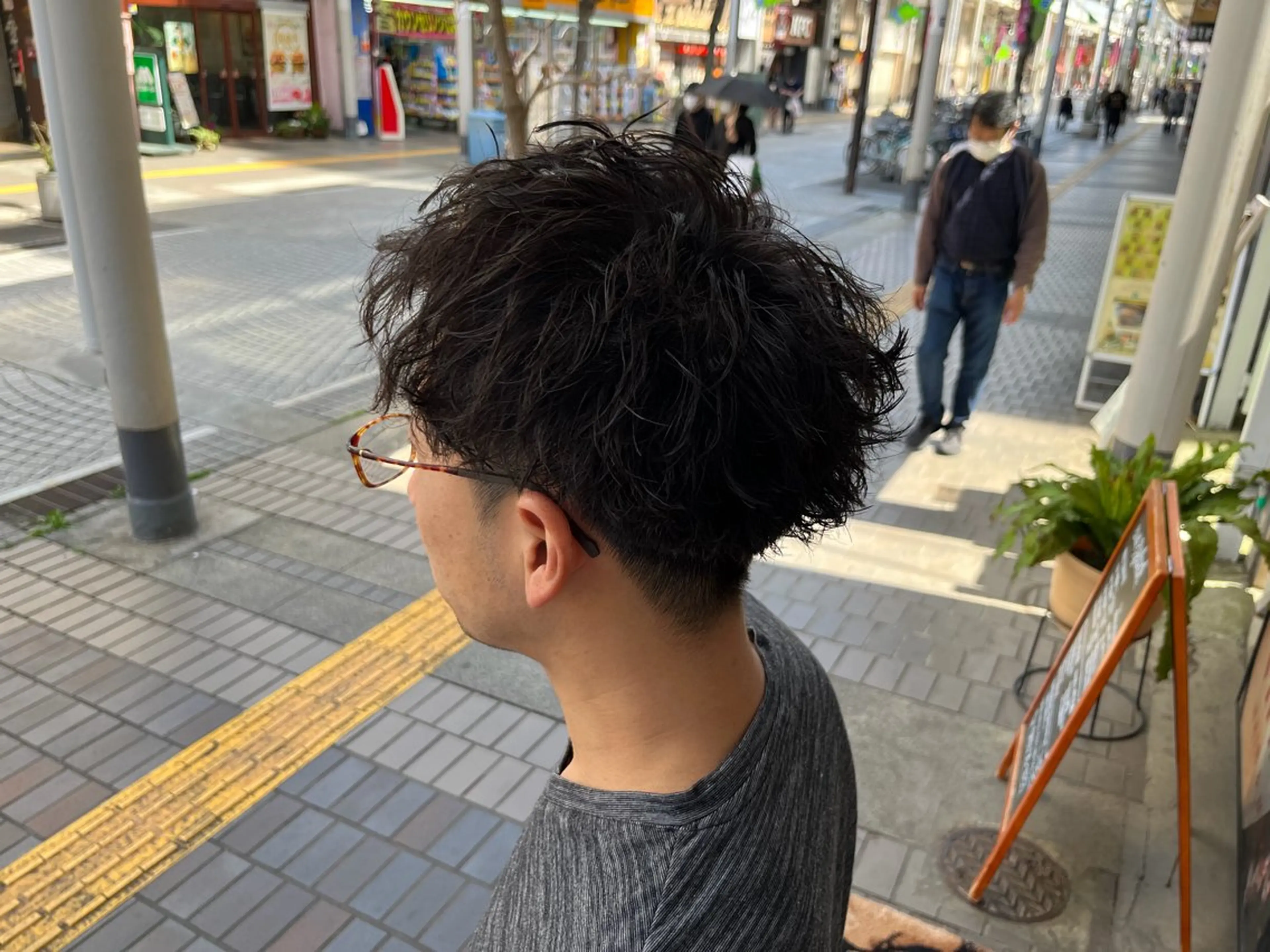 パーマ メンズ カット パーマ 【Earth平塚】 パーマ　のくびのヘアスタイル