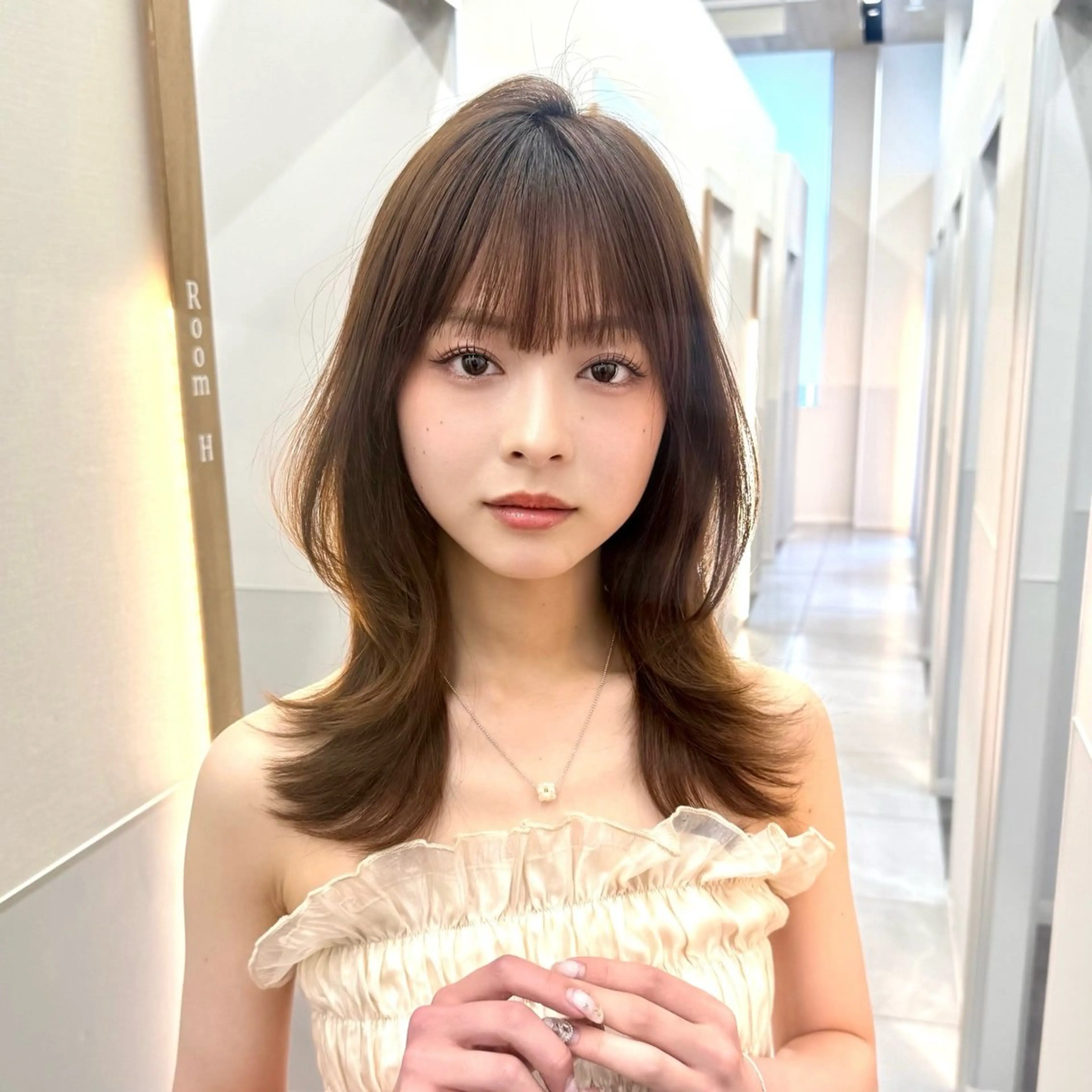 ミディアム カット ヘアカラー ️🫧レイヤーカット 銀座/れいか️️🫧のヘアスタイル