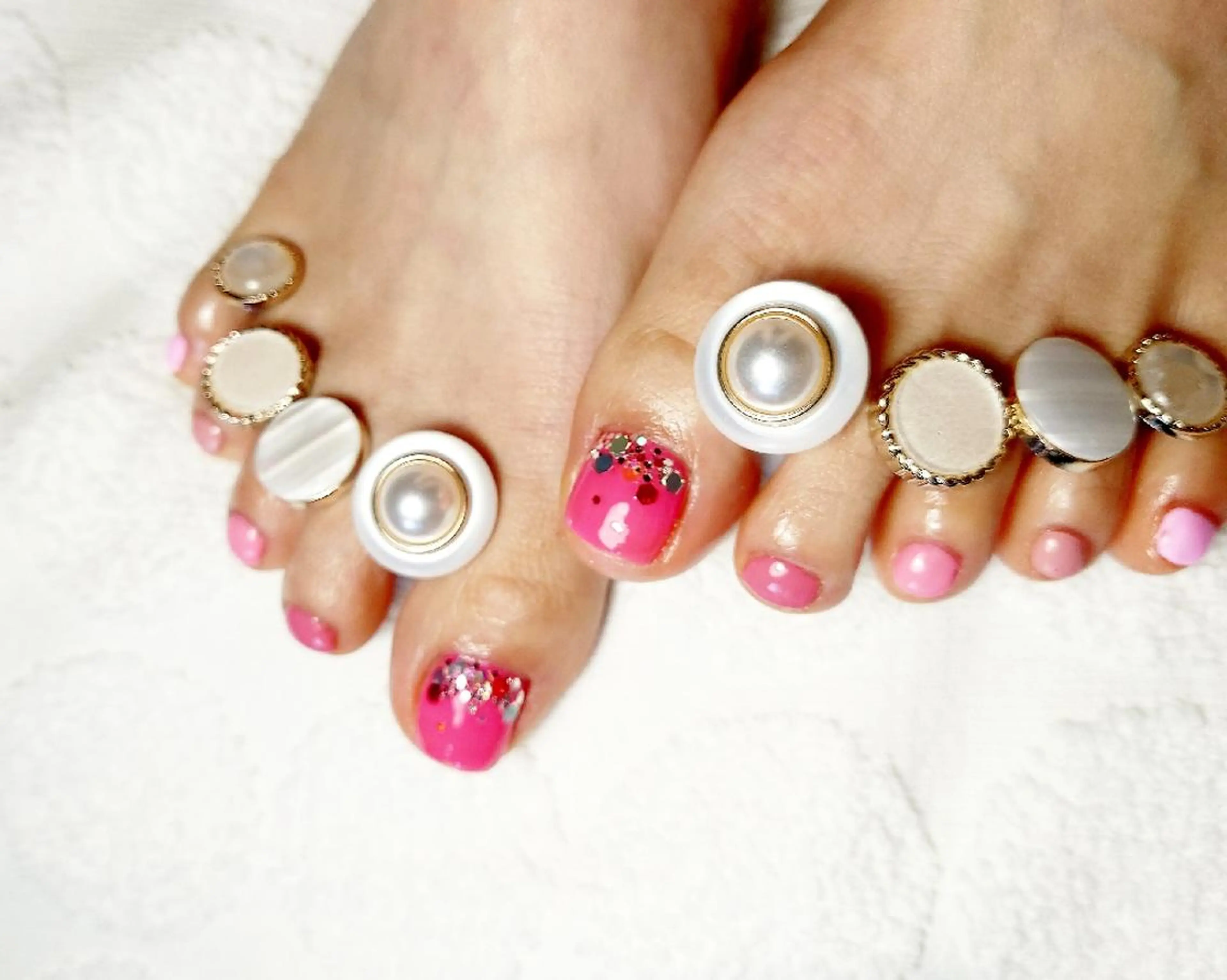 ネイル フットネイル ジェルネイル ホログラムネイル improve /mamiのネイルデザイン