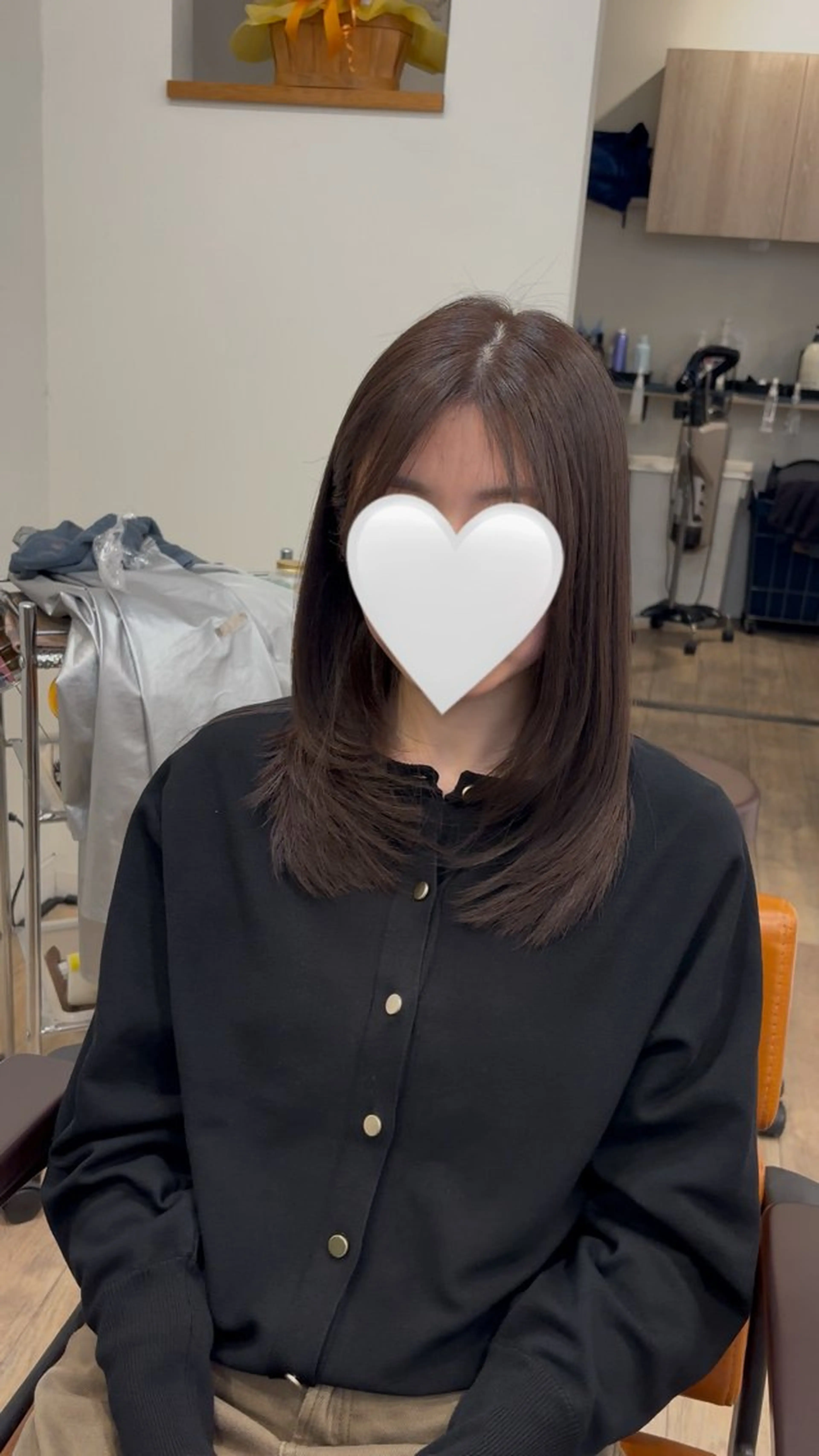 セミロング カラー レイヤーカット カット ヘアカラー トリートメント レイヤー/韓国ヘア /LILICAのヘアスタイル