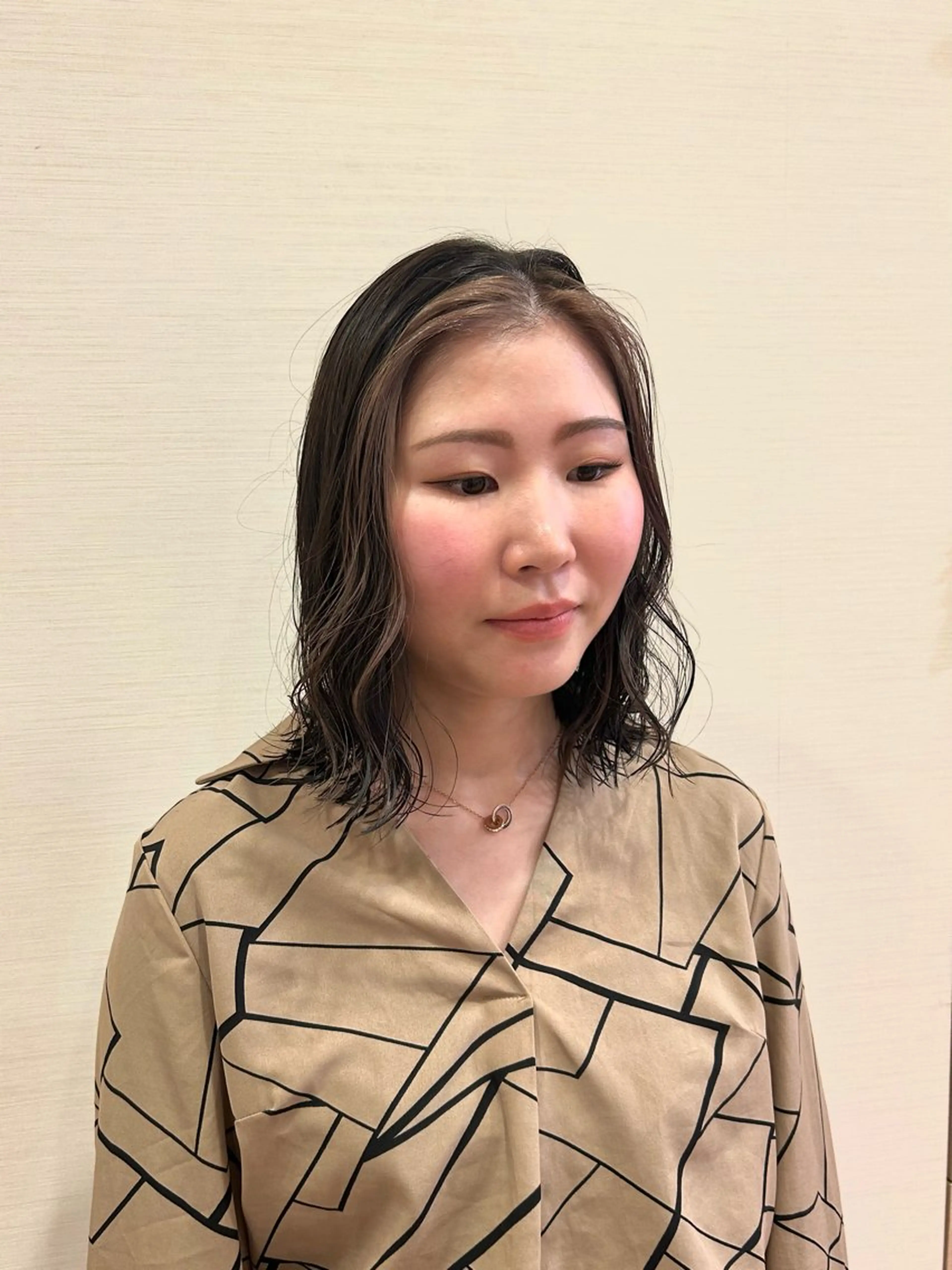 ミディアム ヘアカラー ミ ユのヘアスタイル