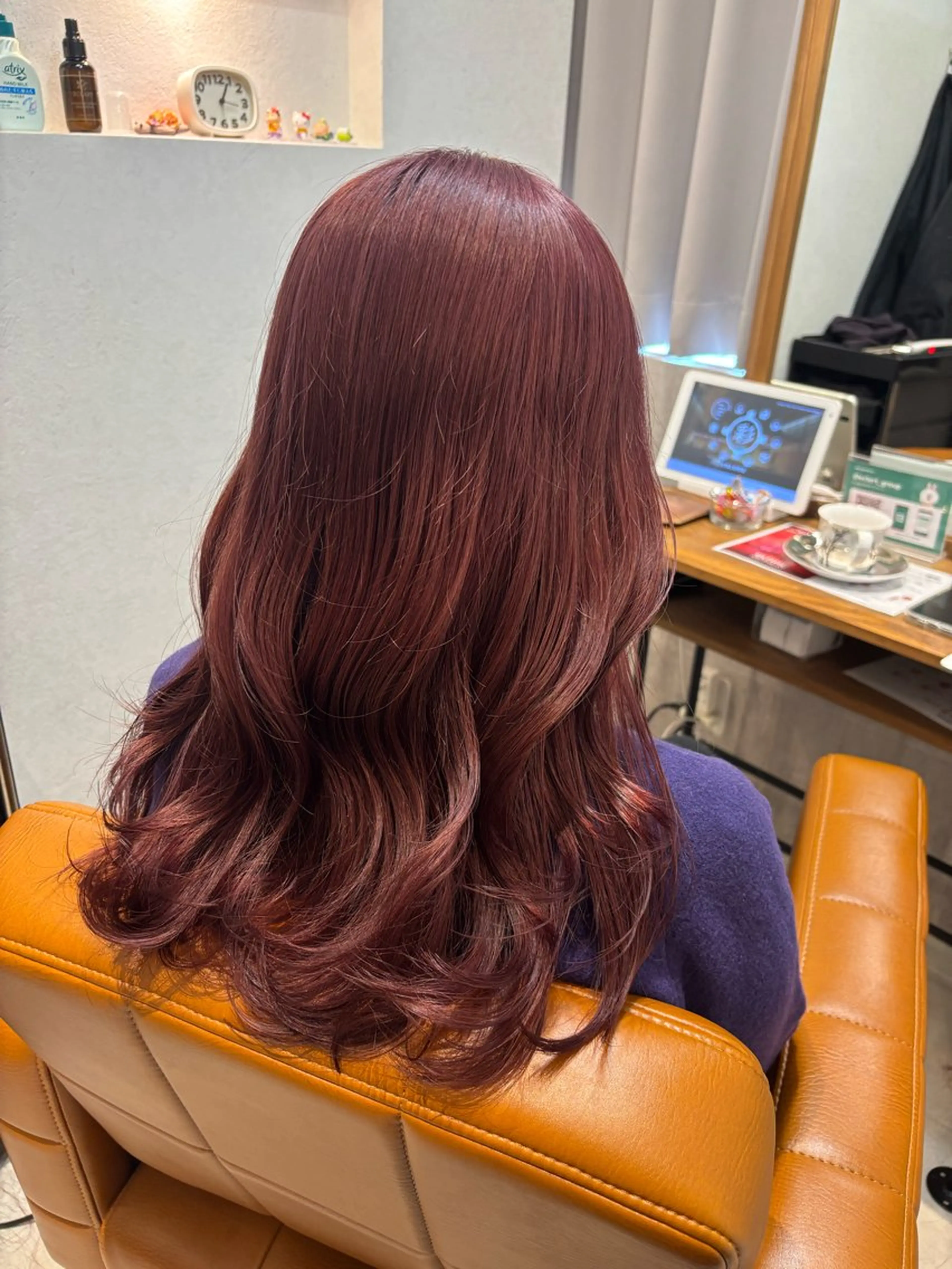 ロング カラー ヘアカラー トリートメント 【完全個室】髪質改善 暖色カラー/山崎唯奈のヘアスタイル