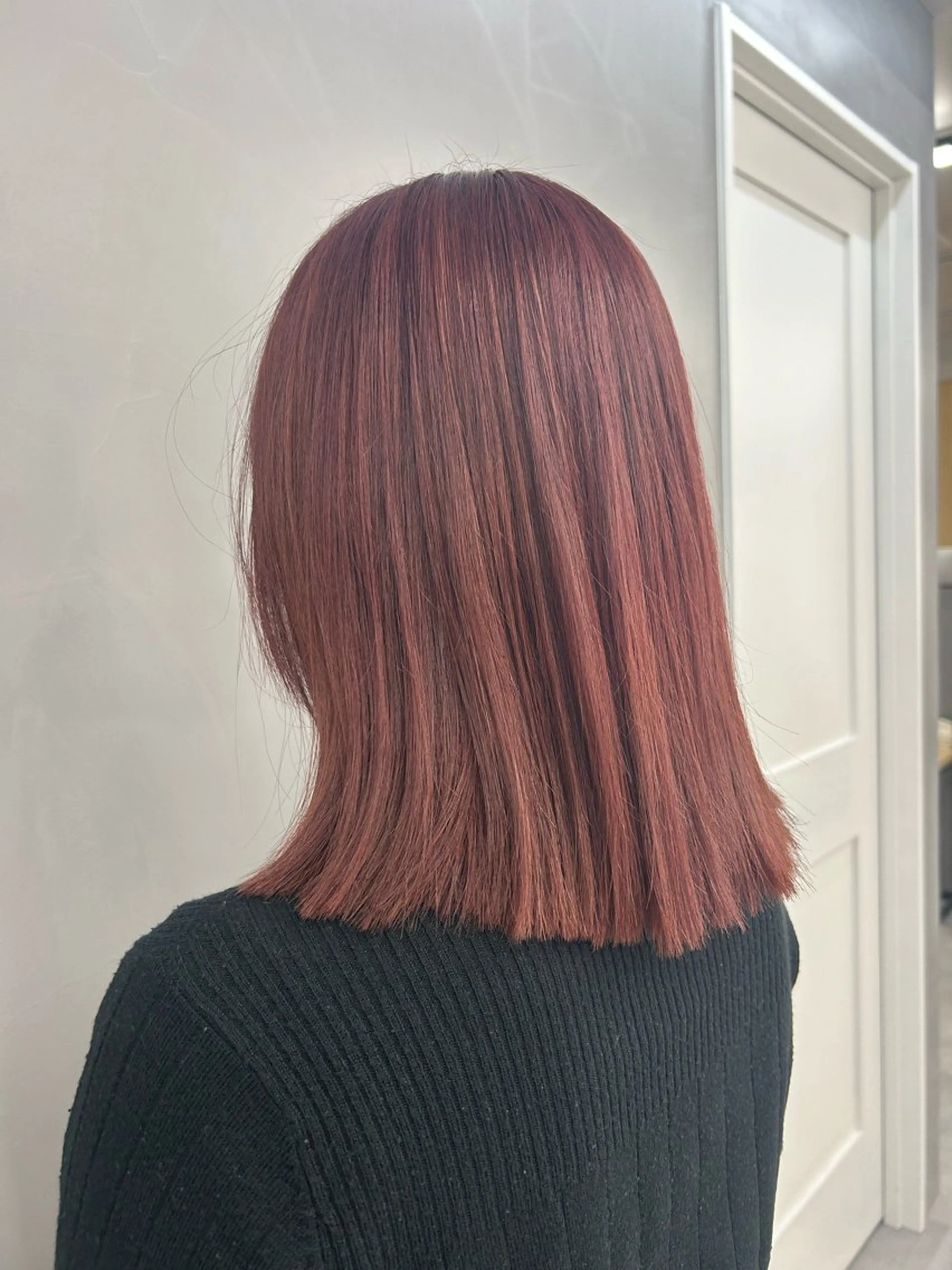 ミディアム カラー 【🌈ボブ/縮毛矯正 /🌈】motoのヘアスタイル