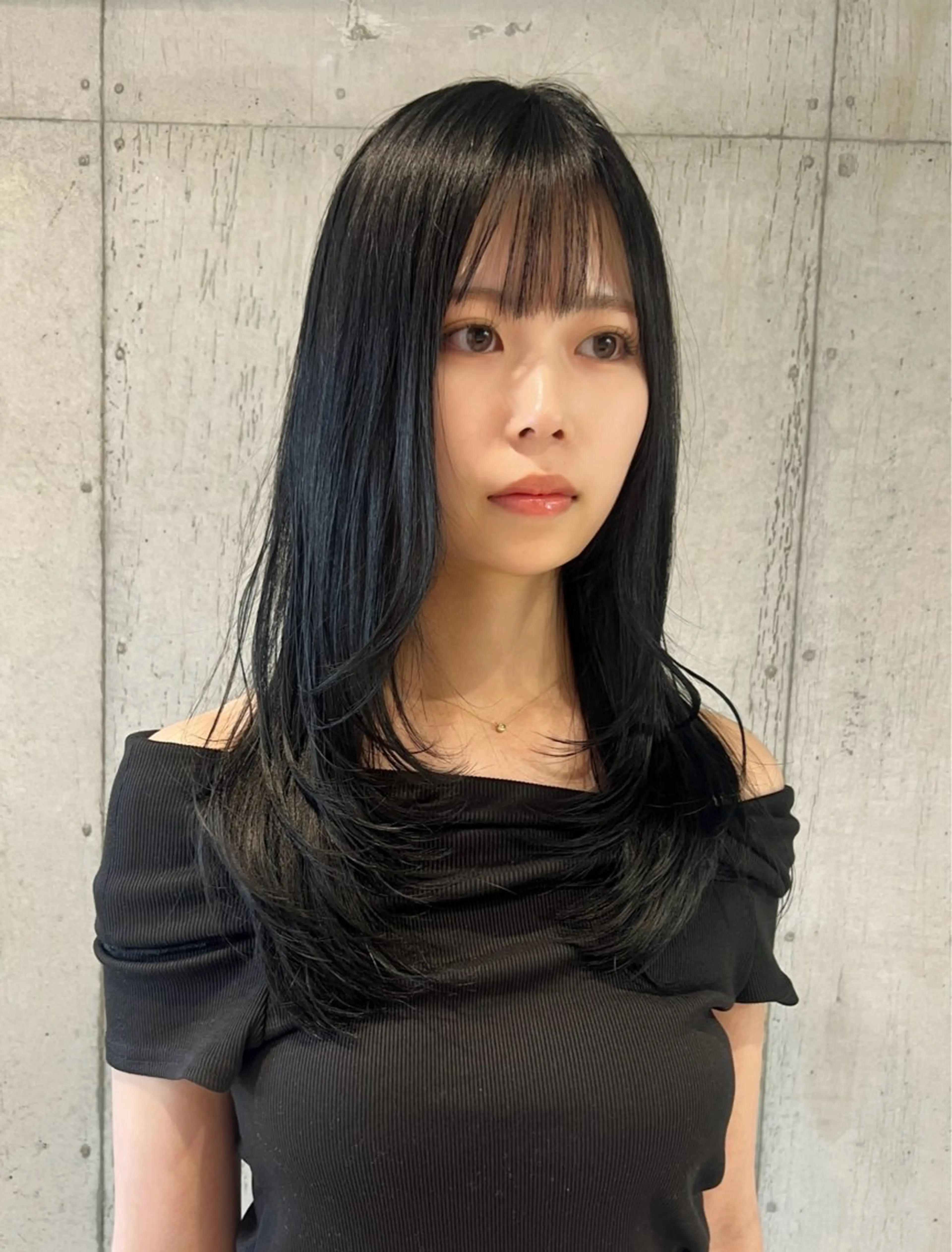 ロング カット ヘアカラー トリートメント 透明感/血色カラー/ 似合せレイヤー/ゆいのヘアスタイル