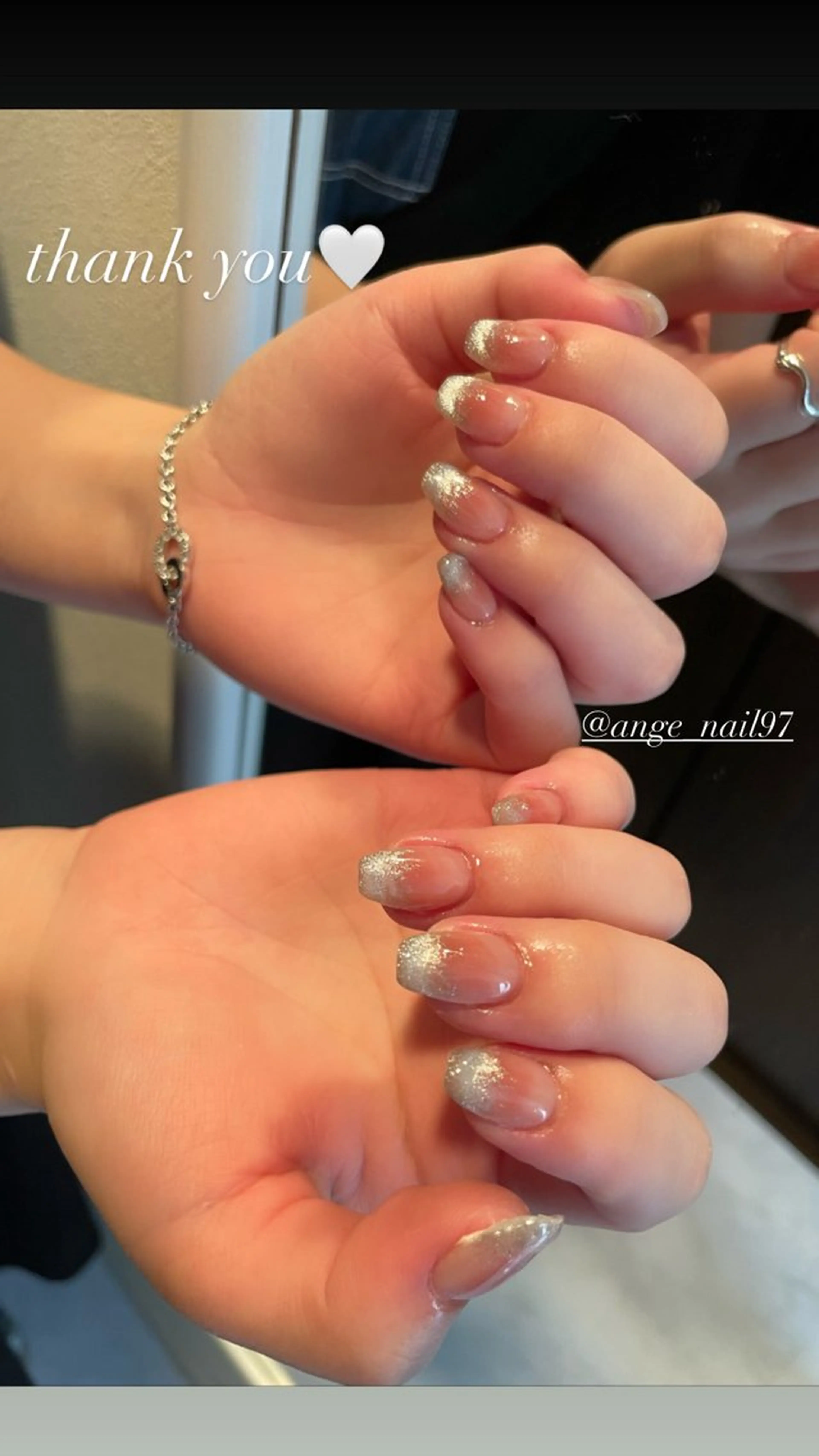 ネイル チークネイル グラデーション マグネットネイル スカルプネイル ハンドネイル Nail salon 🎀Angeのネイルデザイン