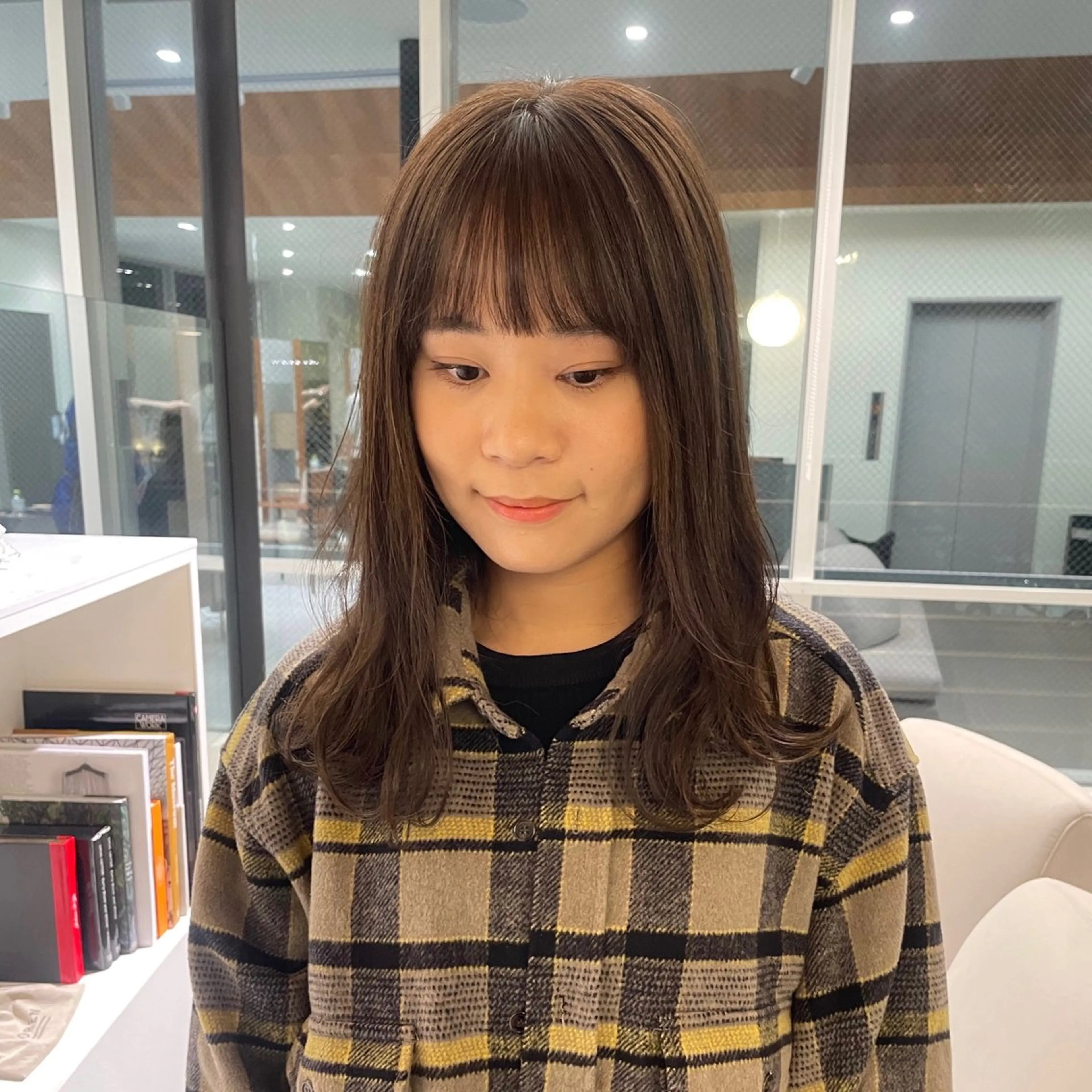 ロング カラー ベージュカラー 透明感カラー ダブルカラー オリーブベージュ カット ヘアカラー トリートメント 髪質改善/ボブ 🌻Mutsumiのヘアスタイル