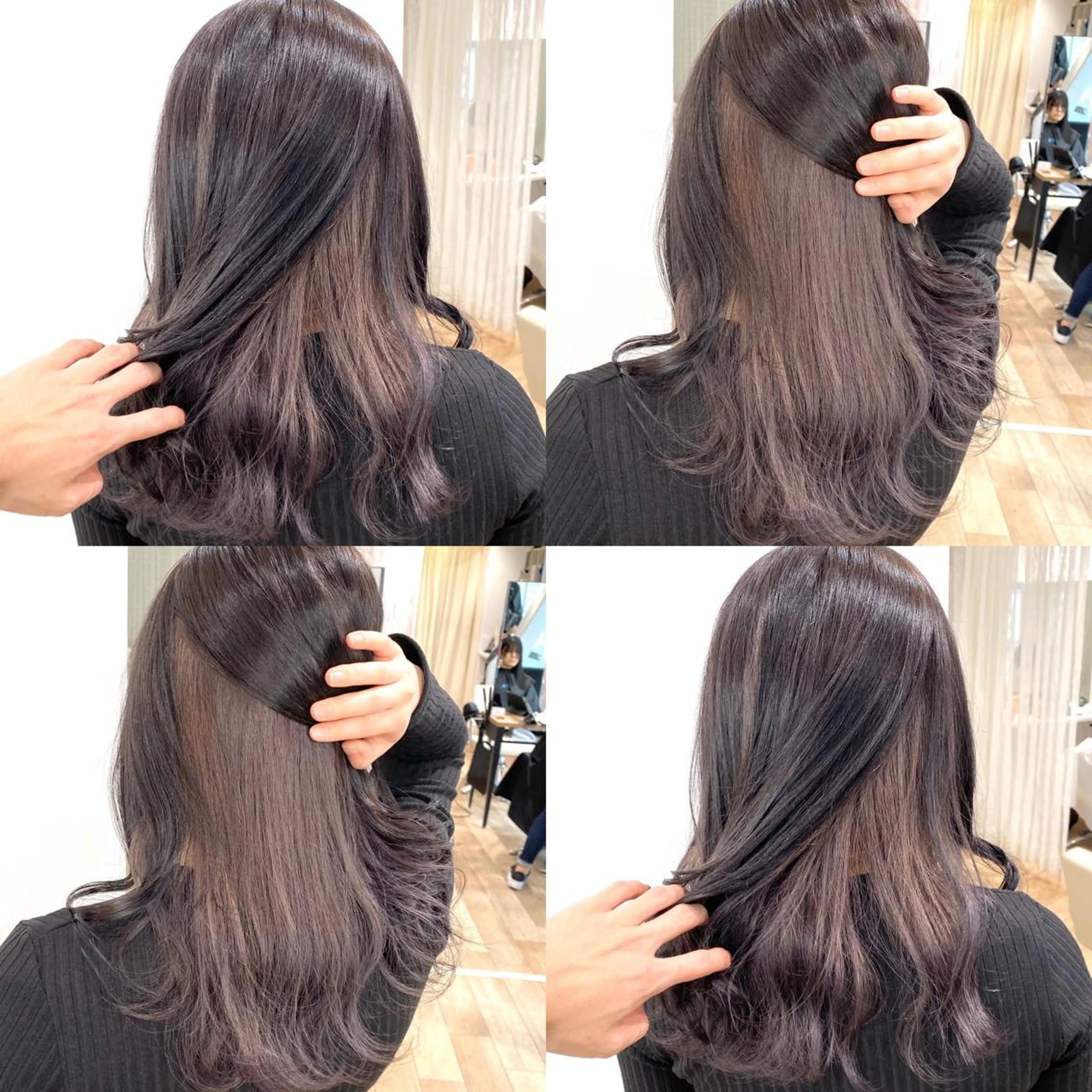 セミロング カラー 🌙HIZUKI🌙 ハイトーン 艶髪のヘアスタイル