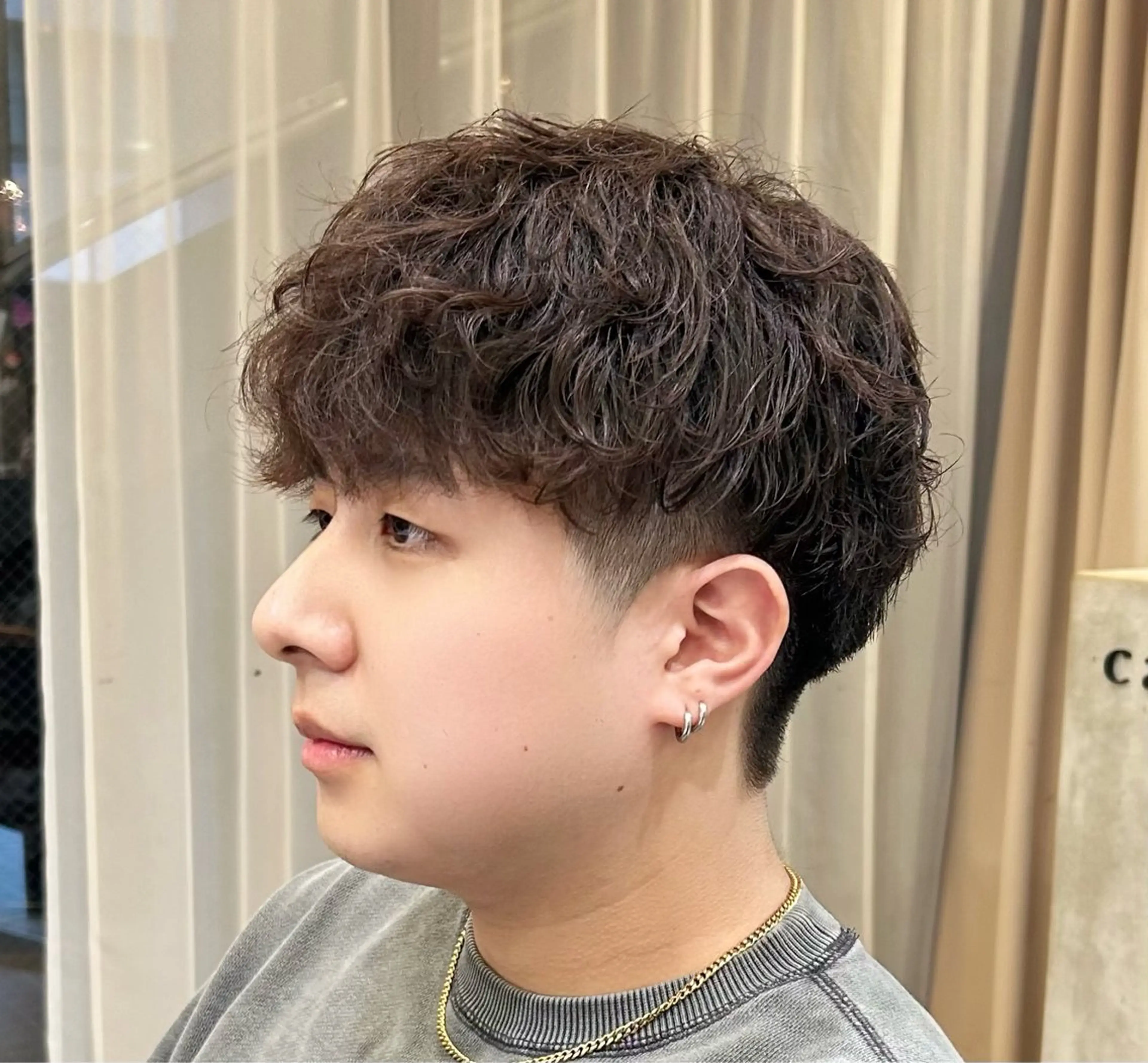 ショート パーマ メンズ カット calna by ELMO  上ノ井のヘアスタイル