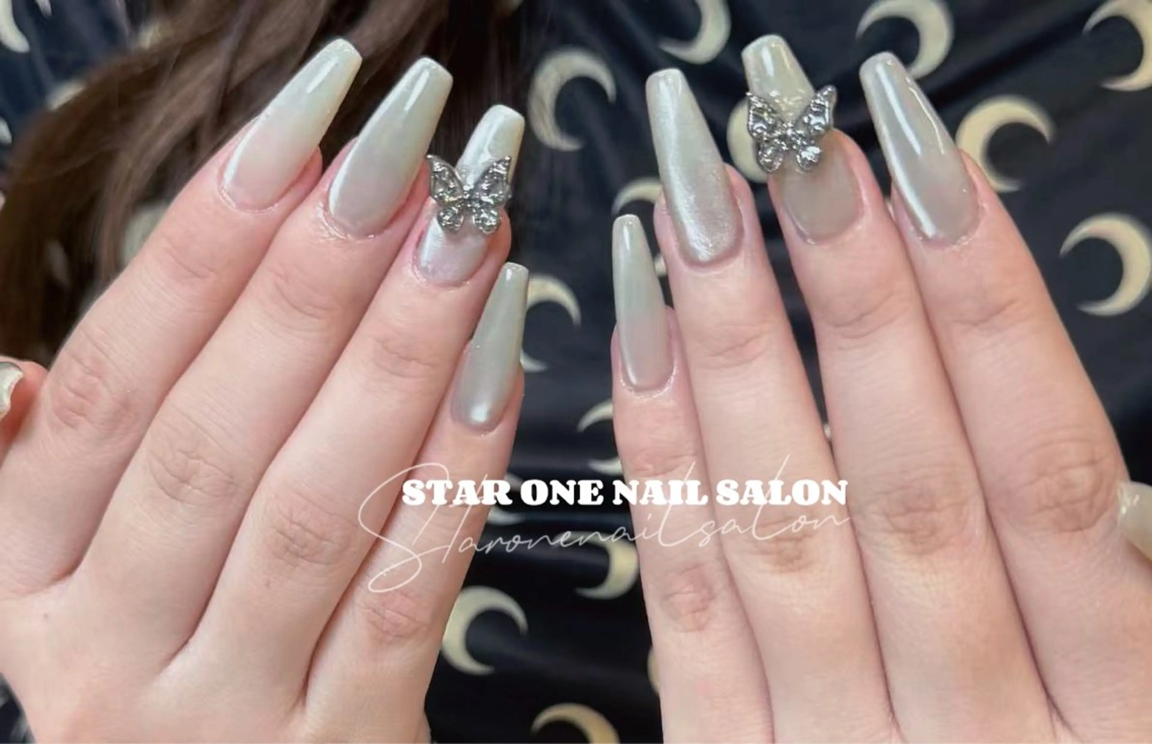 ネイル ハンドネイル 星 あみのネイルデザイン