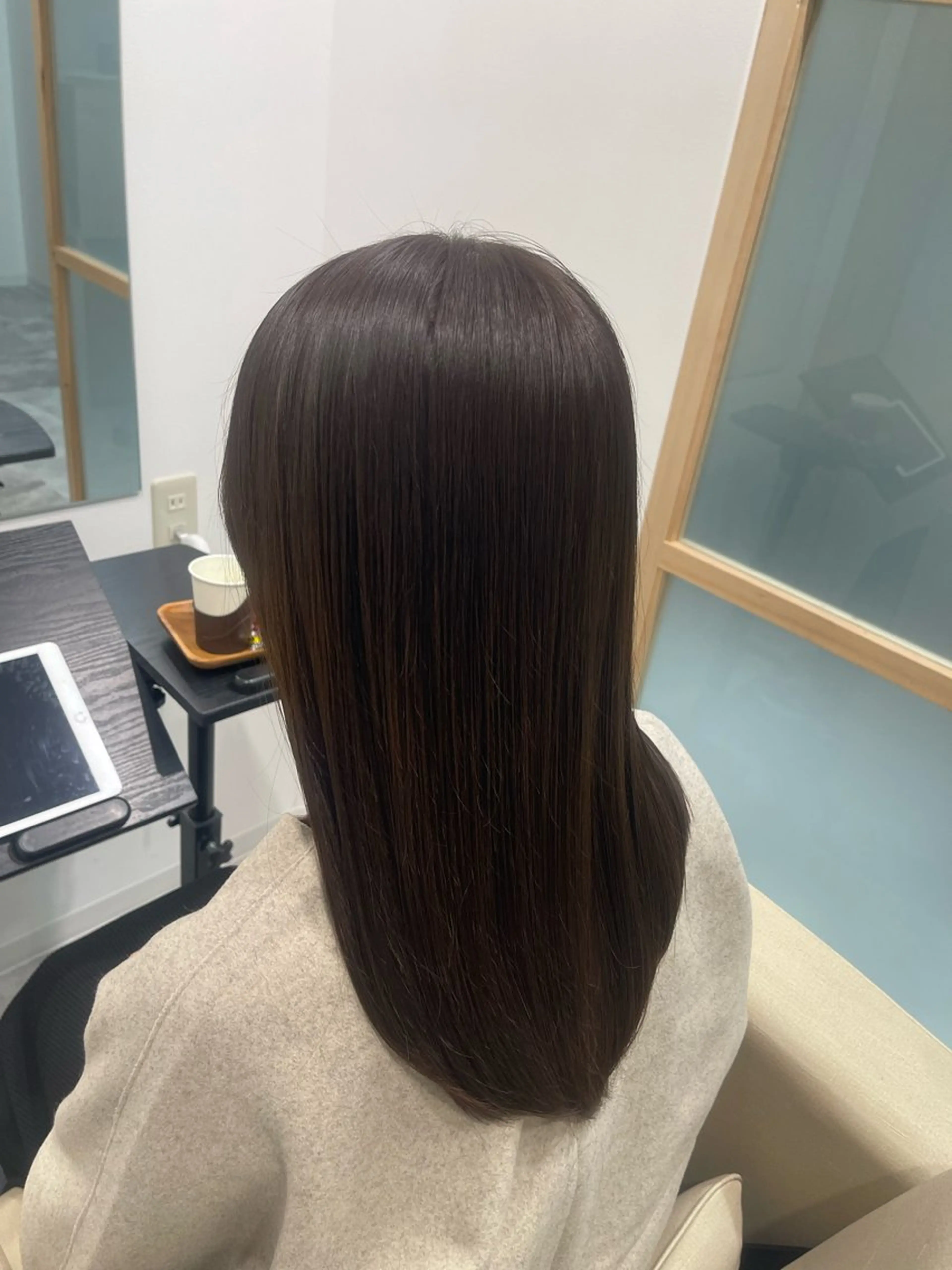 セミロング カラー ダークグレー ダークグレージュ グレージュ カット ヘアカラー トリートメント 穐山 翔【店長】 髪質改善/ハイライトのヘアスタイル