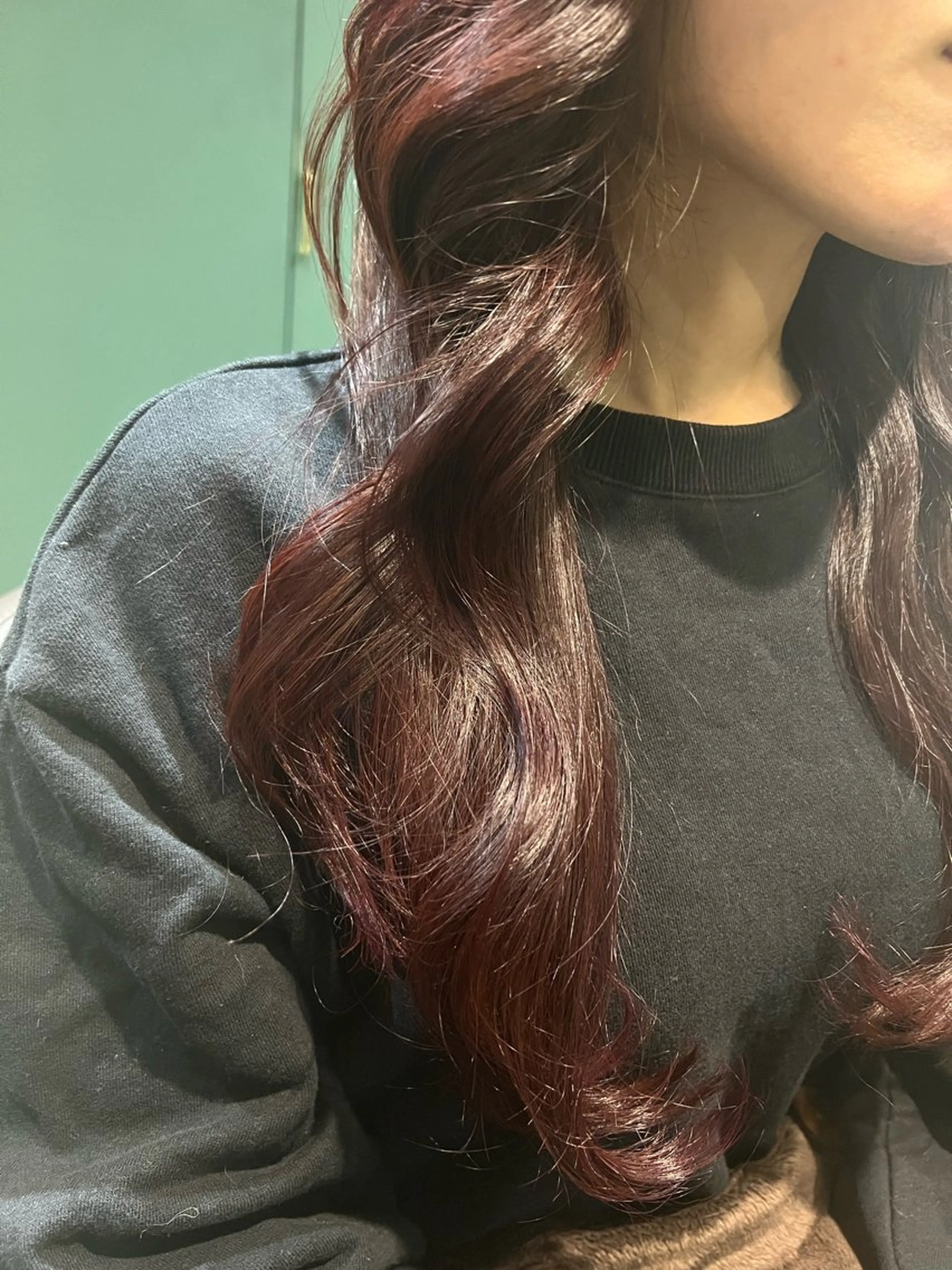 セミロング カラー ブリーチ ブラウンカラー ブリーチなしカラー レッドカラー レッドブラウン ヘアカラー トリートメント ヘッドスパ カラースペシャリスト しょう🧑🏼‍🎨のヘアスタイル