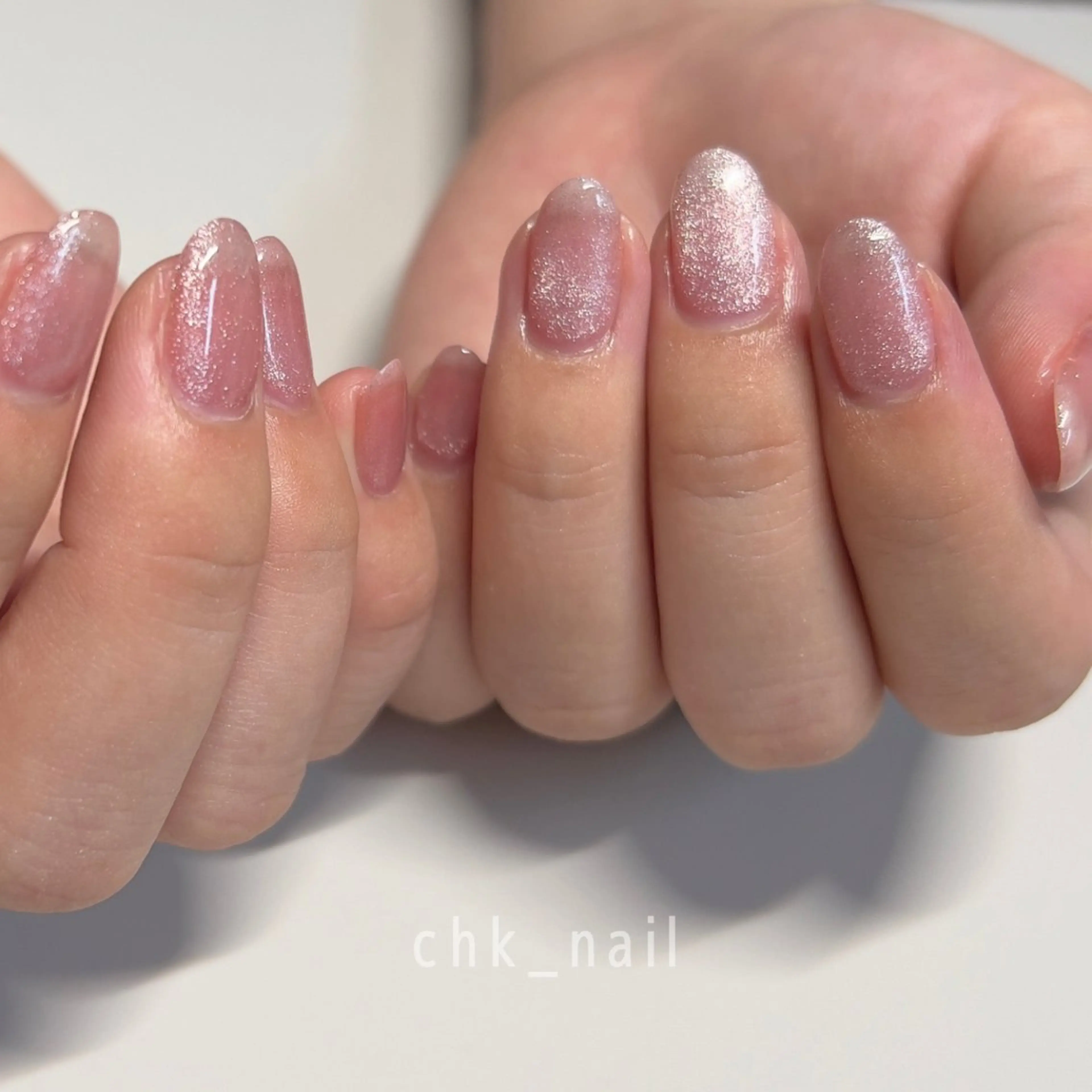 ネイル ジェルネイル マグネットネイル ピンク ハンドネイル takahashi chikaのネイルデザイン