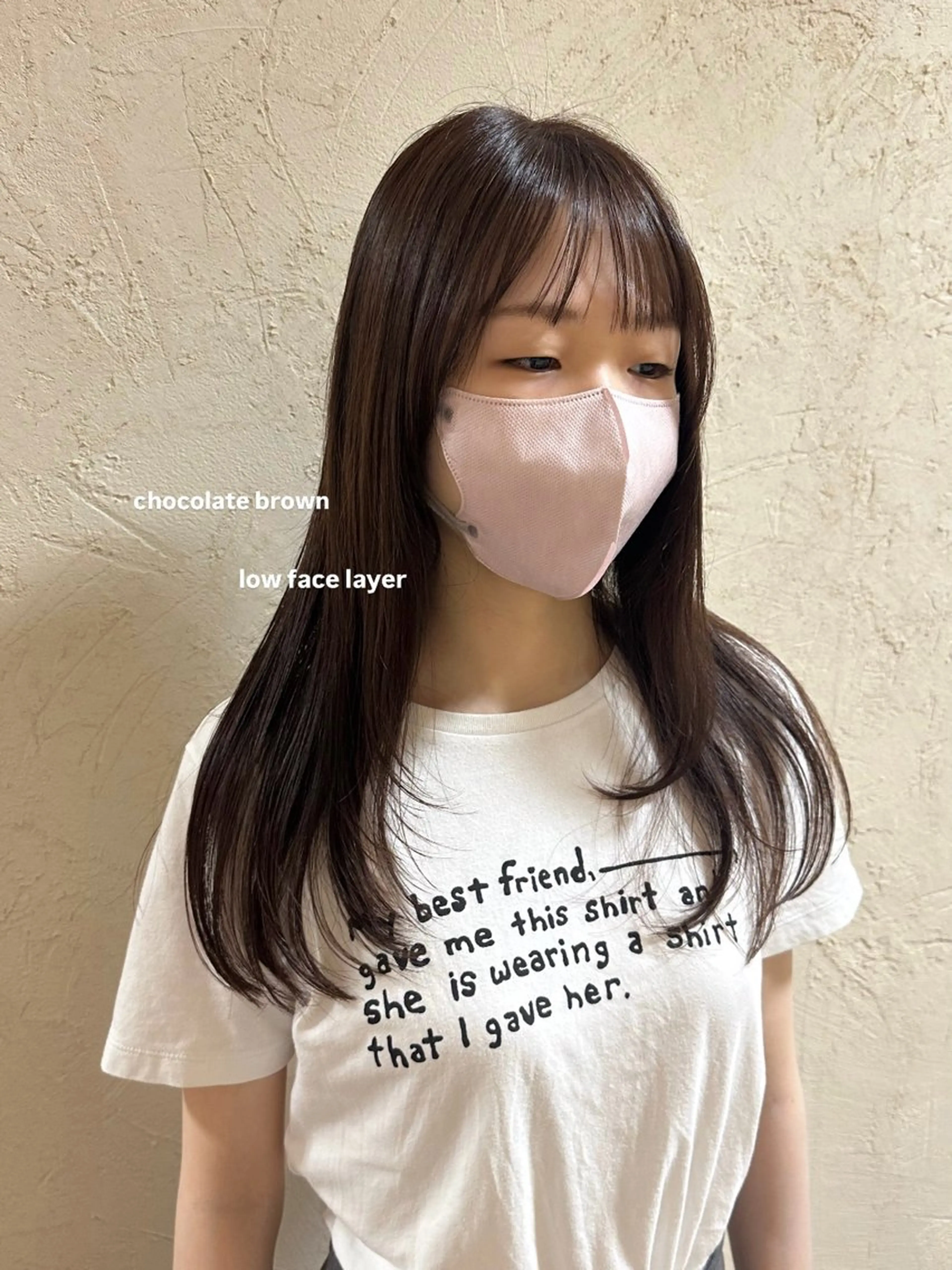 ミディアム カラー v-lab studio所属・韓国レイヤーカット/ 艶カラー/ noaのヘアスタイル