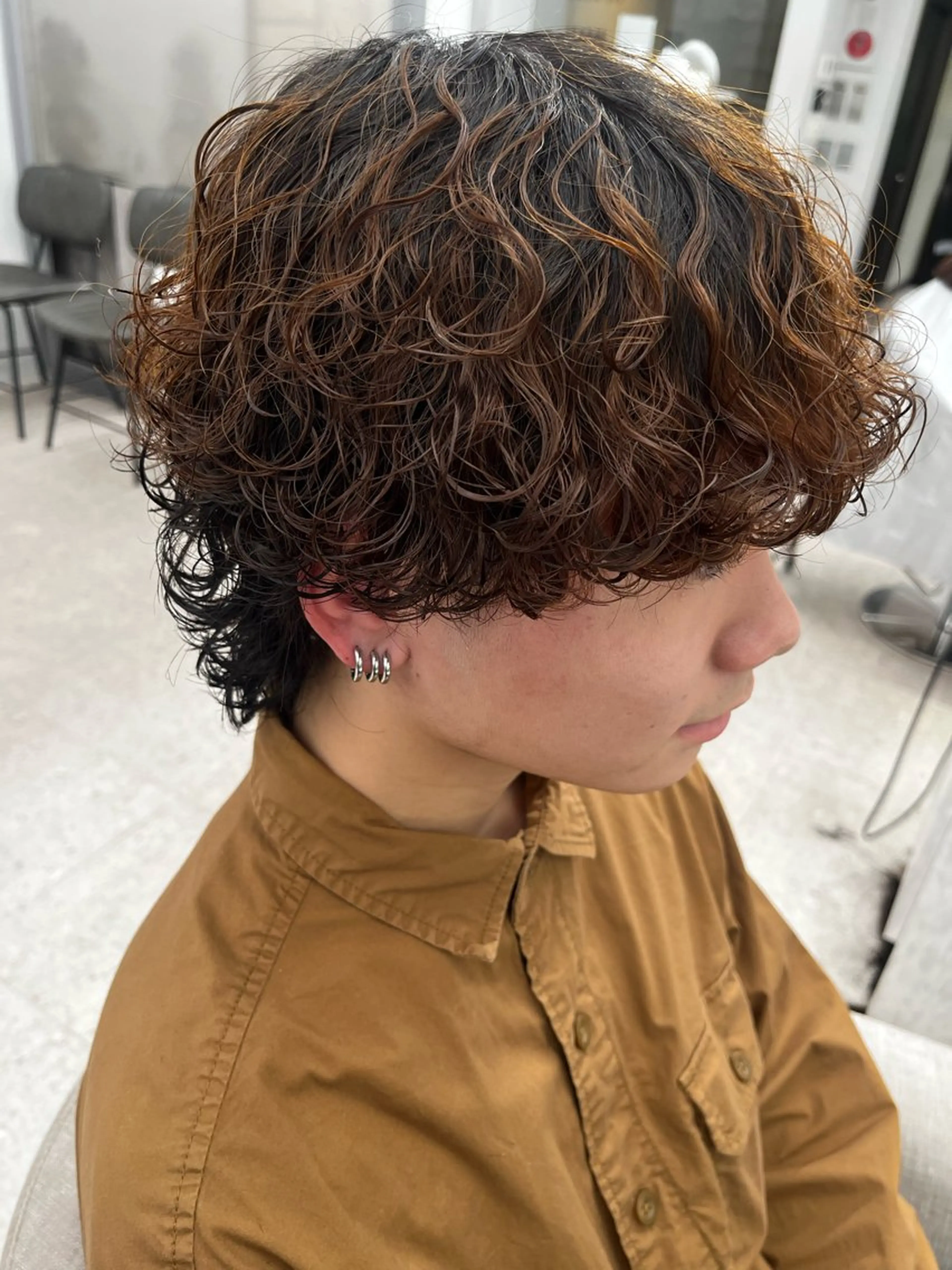 パーマ メンズ カット パーマ 🍐シャドウパーマ メンズ特化/守岡🍐のヘアスタイル