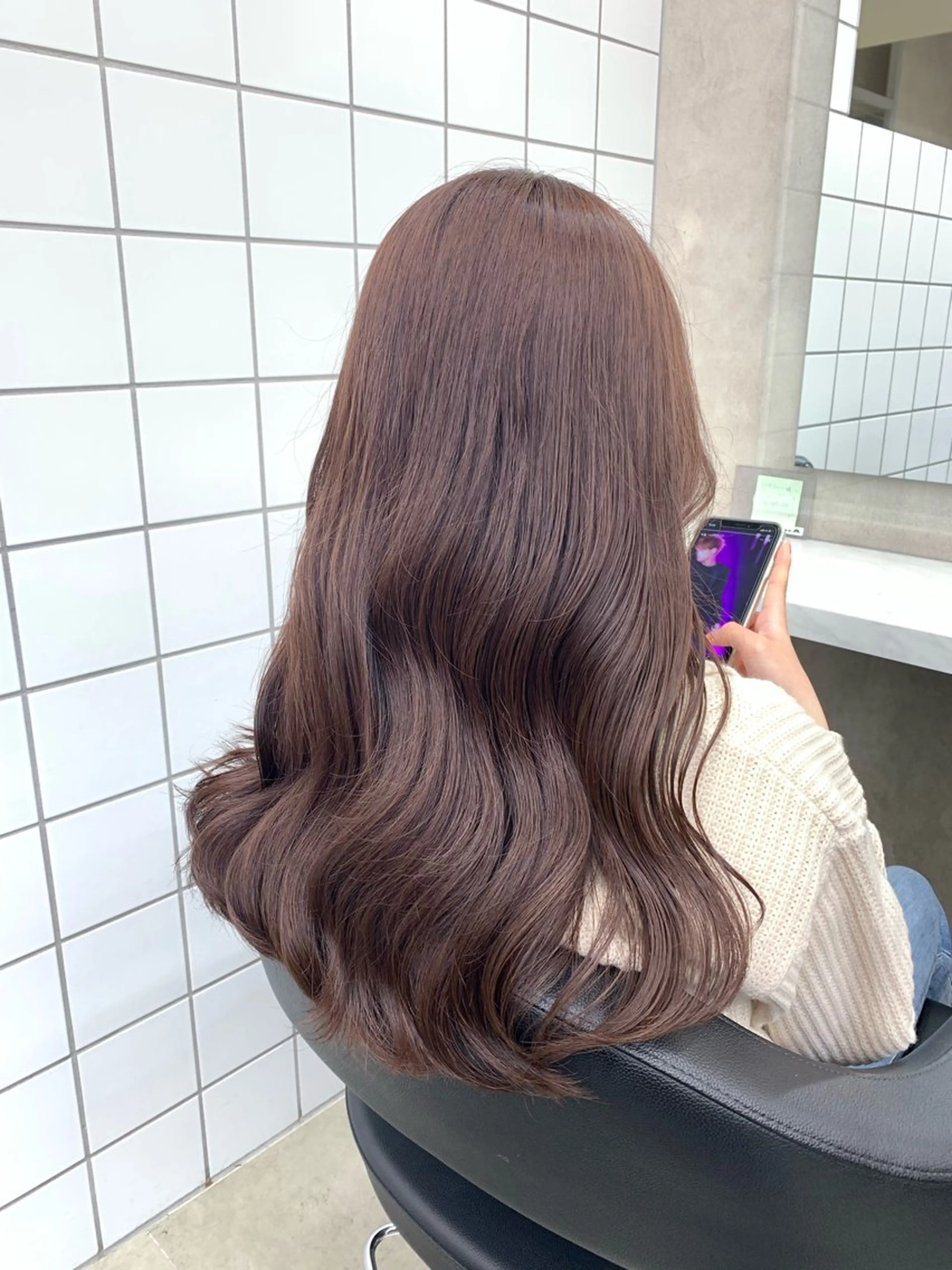 カラー ヘアカラー トリートメント 透明感ベージュ🤎 ナチュラルレイヤーのヘアスタイル