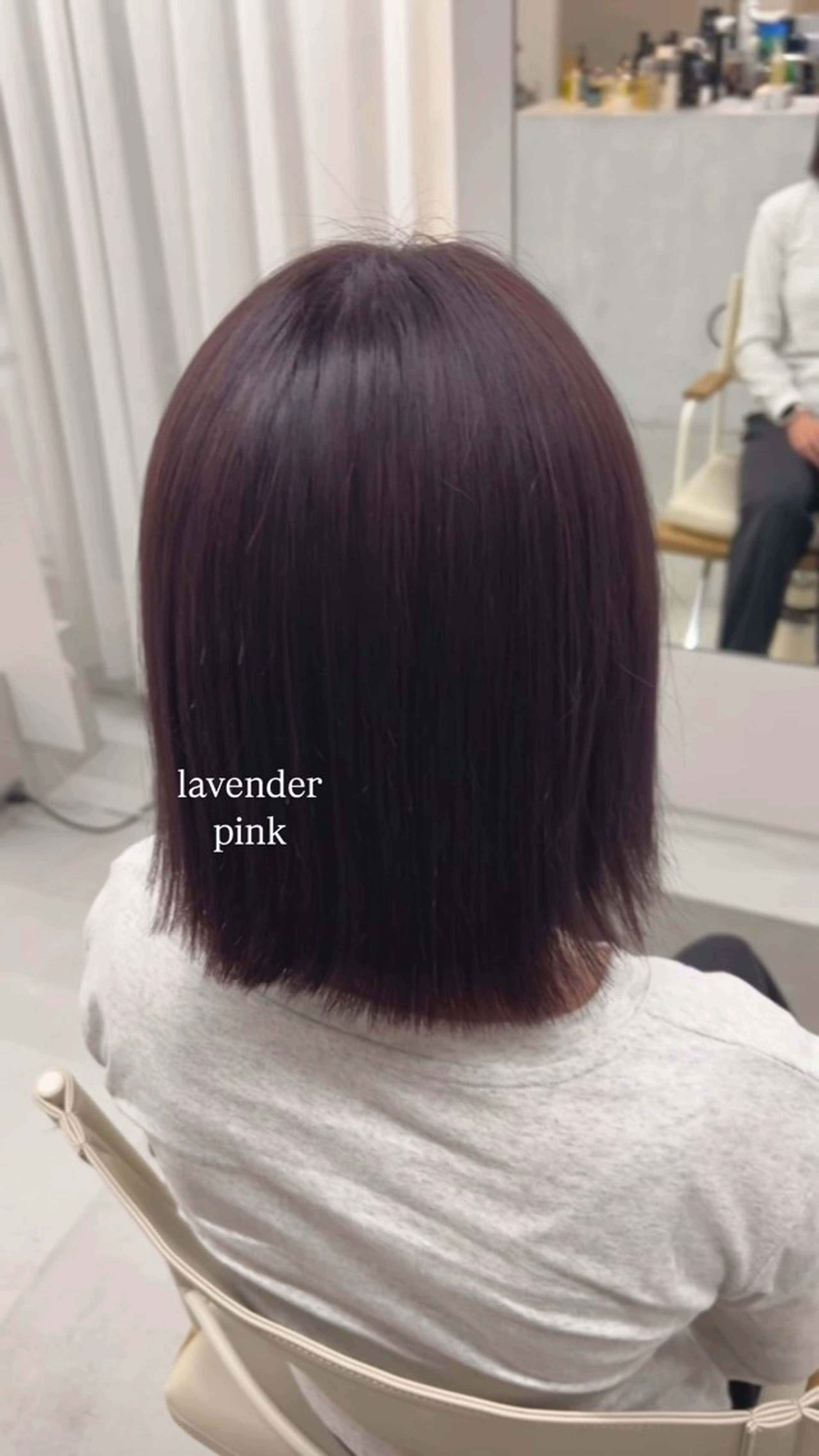 ミディアム カラー ハイトーン/艶髪/ 暗髪/韓国/sanaのヘアスタイル