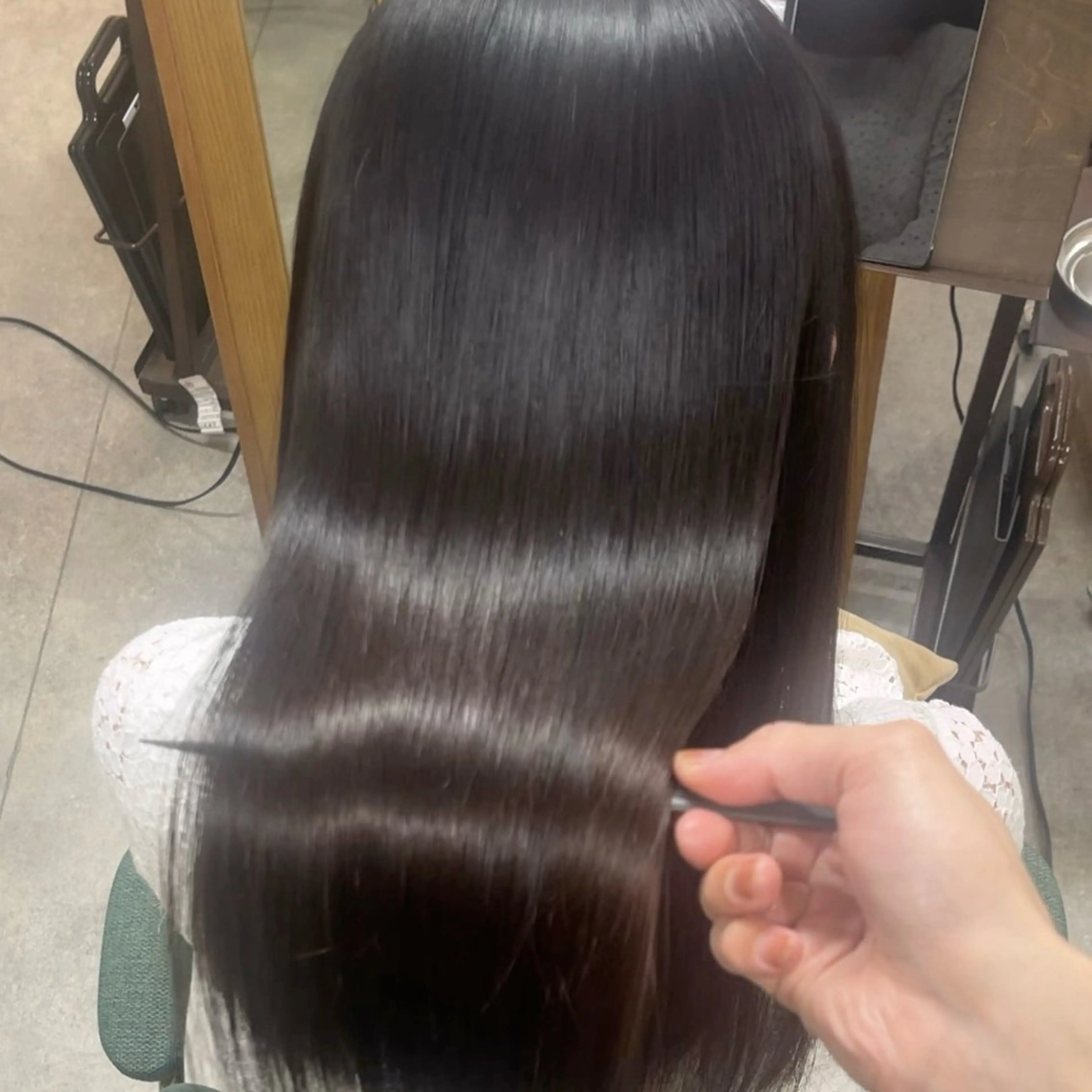 ロング トリートメント ヘアカラー トリートメント 韓国ヘア/ 髪質改善特化谷名勇輝のヘアスタイル